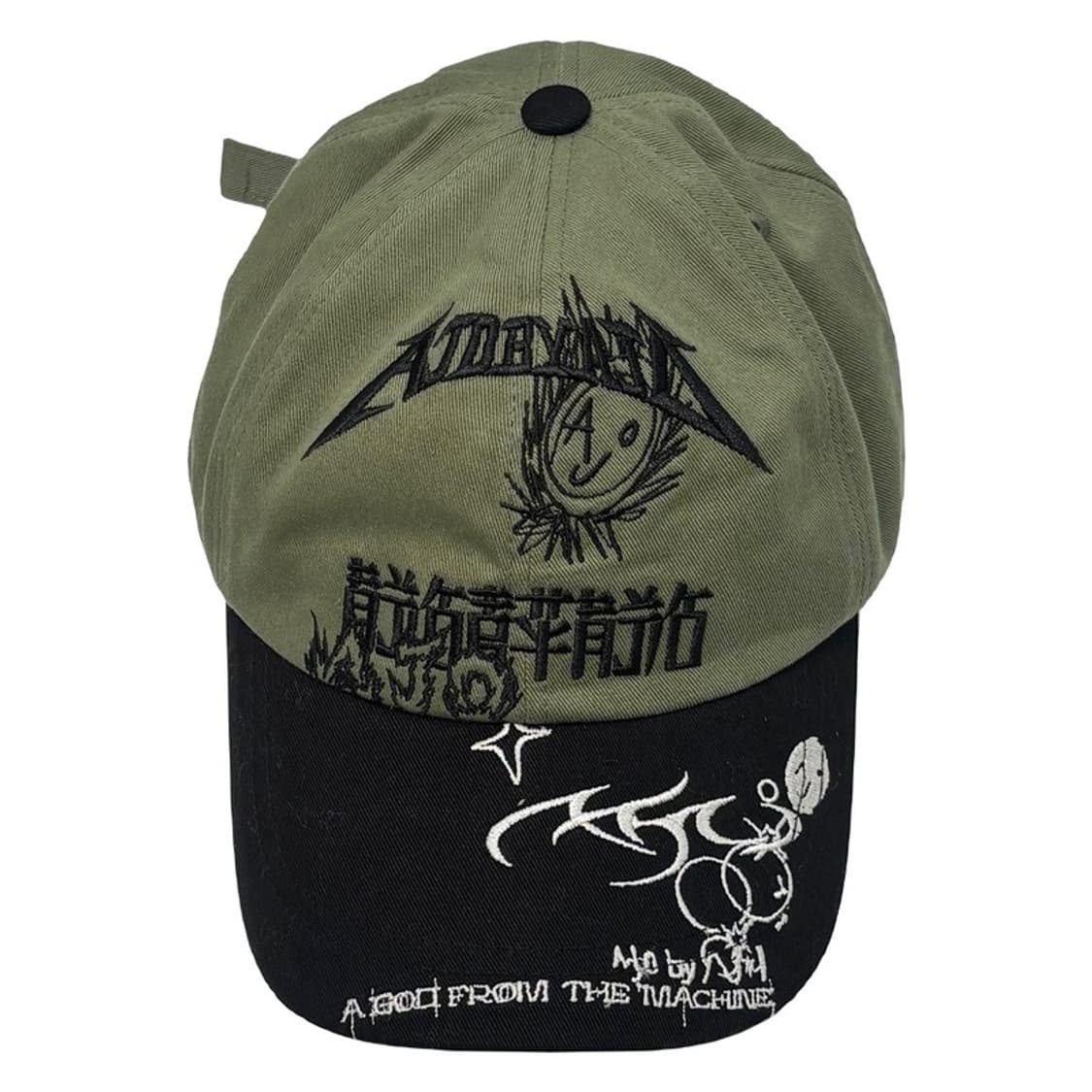 AJOBYAJO 그래픽 자수 볼캡 그린 상품이미지1