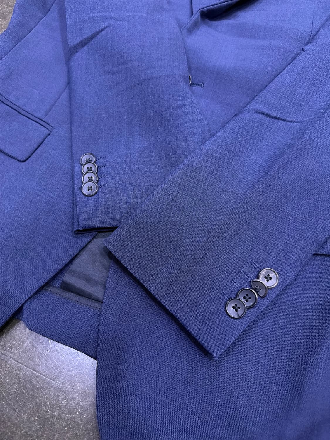 띠어리 울 블렌드 심플 싱글 블레이저 자켓 네이비 38R 상품이미지4