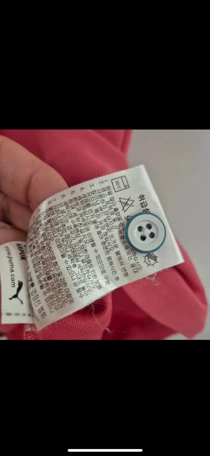 푸마 핑크색 반팔 폴로티셔츠 L 상품이미지6