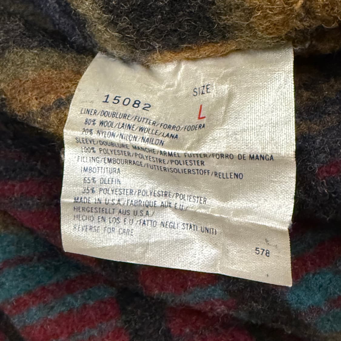 [정품/L] 90'S WOOLRICH USA 가죽카라 헌팅 자켓 c1 상품이미지6