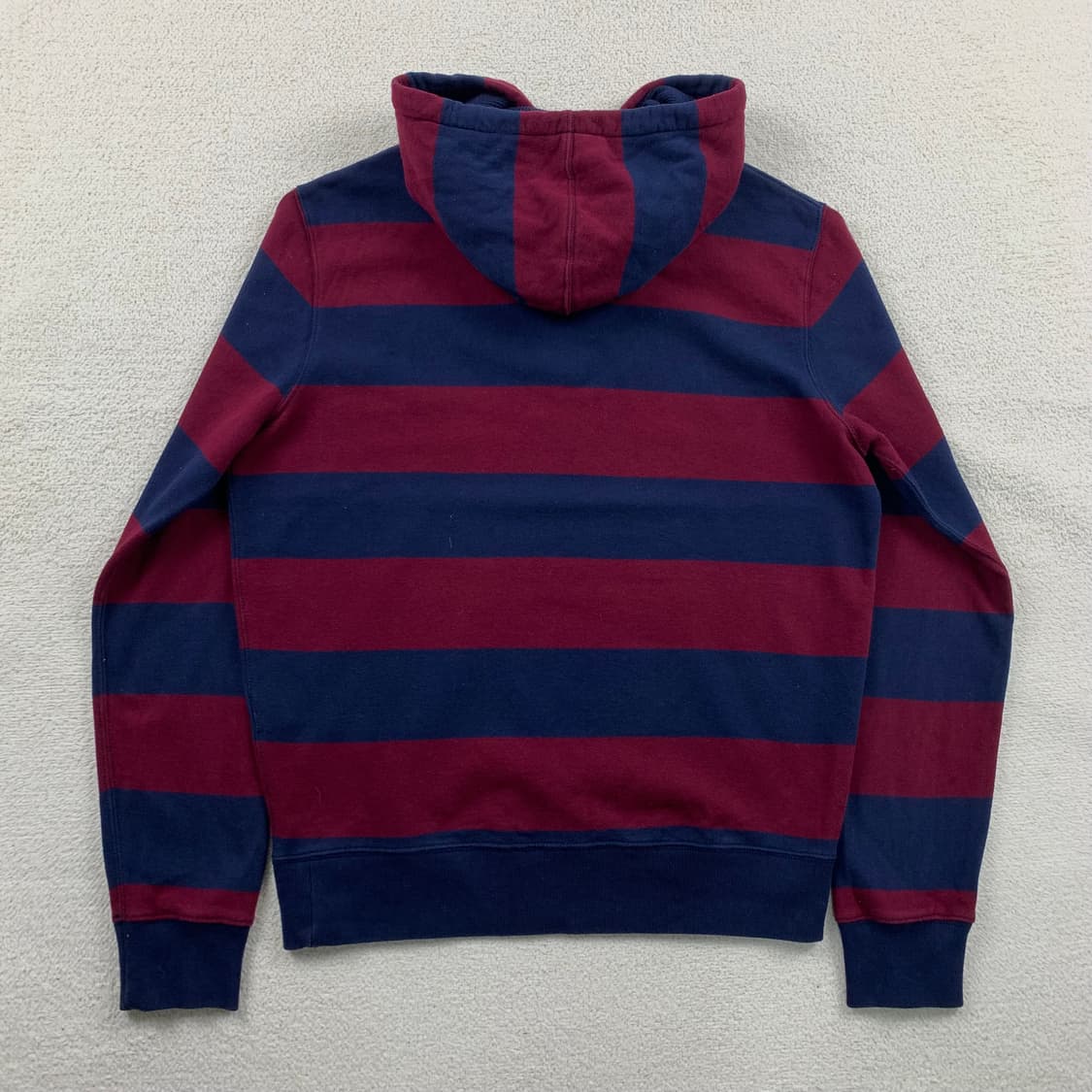 폴로 랄프로렌 포니로고 네이비/버건디 스트립 럭비 후드티 상품이미지2