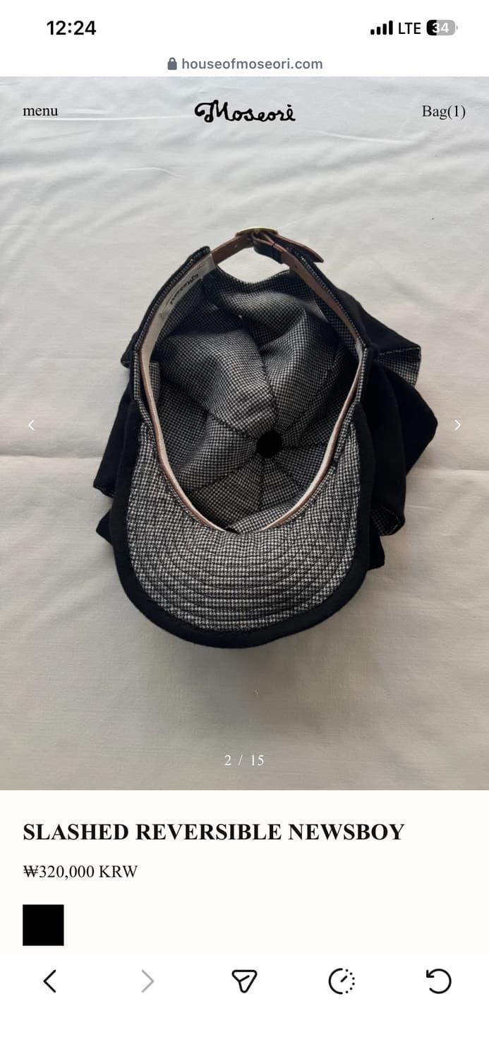 Moseori SLASHED REVERSIBLE NEWSBOY 상품이미지3