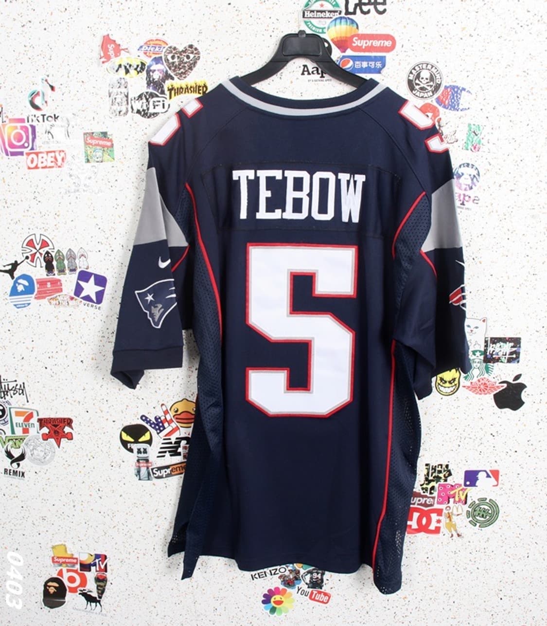 뉴잉글랜드 패트리어츠 팀 티보우 나이키 유니폼 27-5 상품이미지4