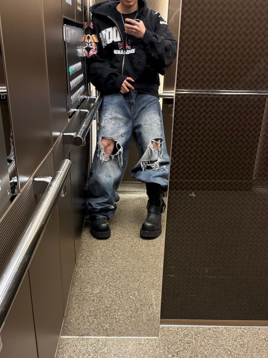 어나더유스 3레이어드진 더티블루 3 상품이미지1