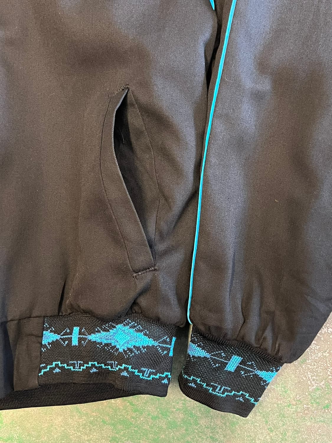 90's [L] 미국 빈티지 새틴 봄버 아즈텍 자켓 웨스턴 점퍼 상품이미지5