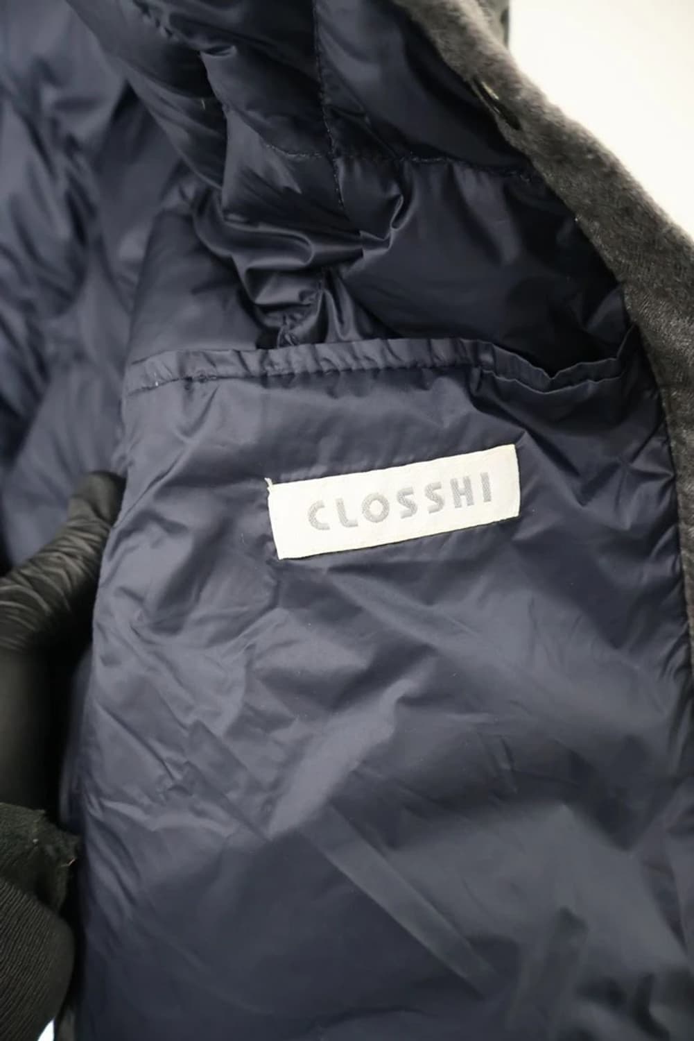 CLOSSHI Harris Tweed Pocket Quilted Down 상품이미지5