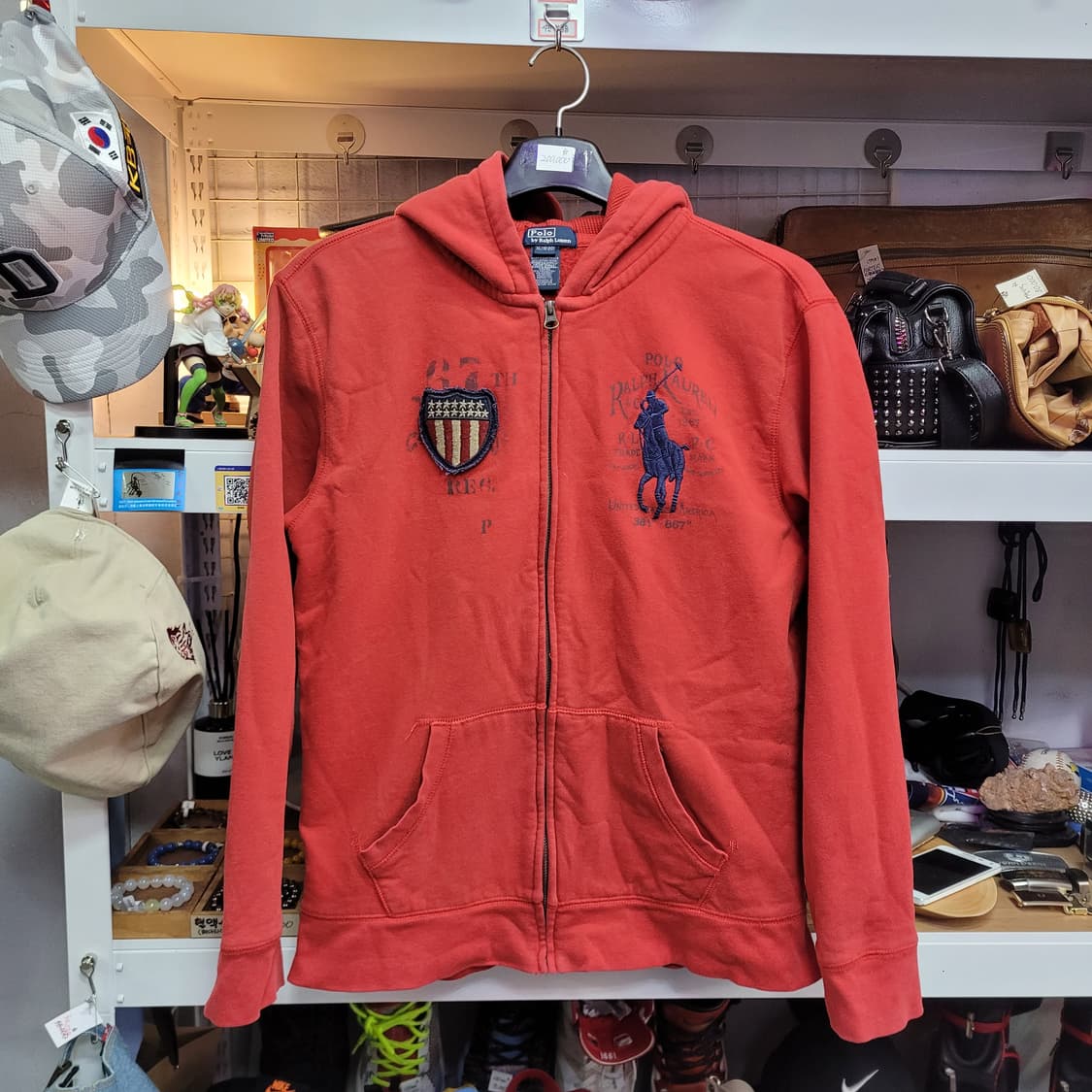 Polo 폴로 랄프로렌 빅포니 성조기 후드 집업 상품이미지1