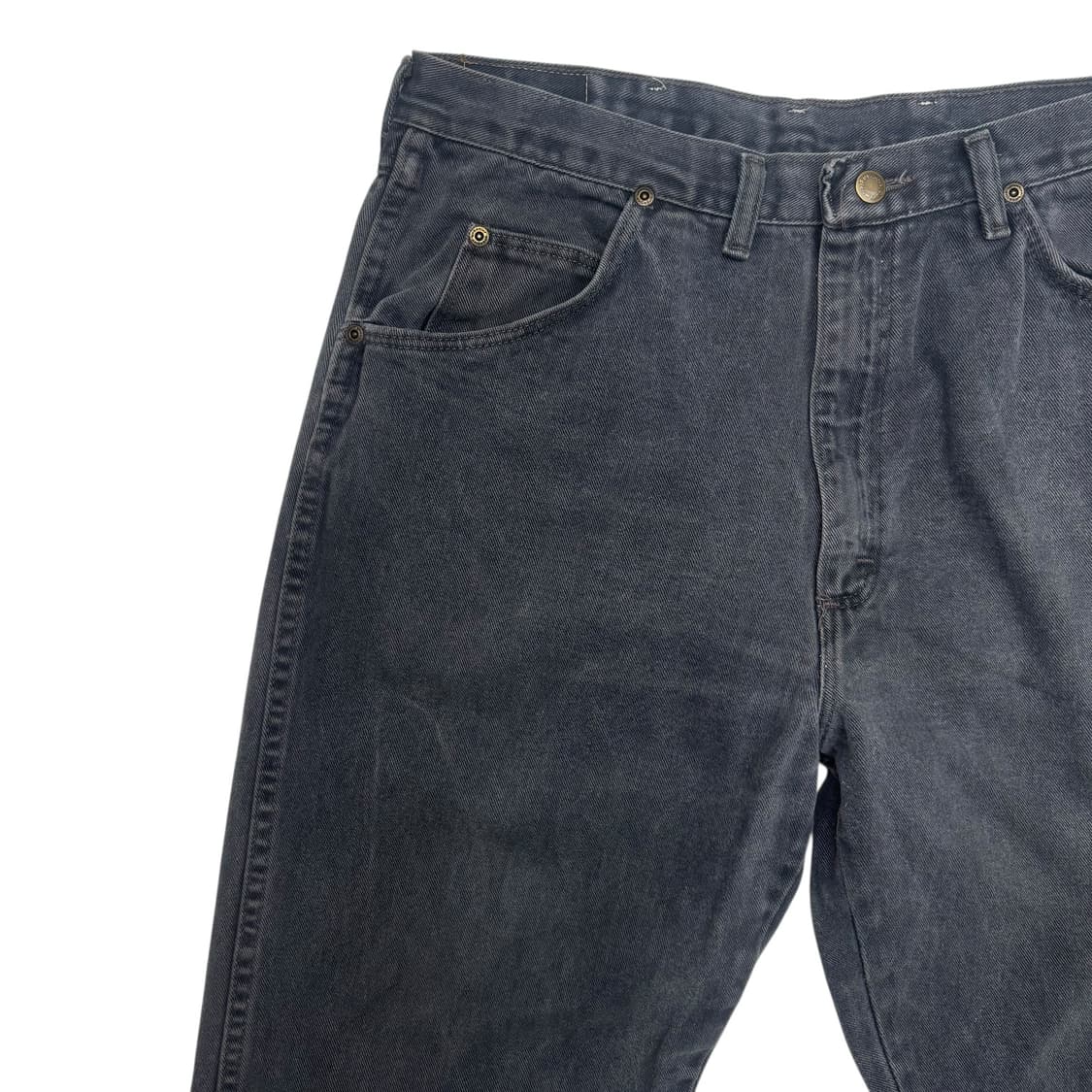 랭글러 흑청 데님 와이드 팬츠 33 inch 상품이미지2