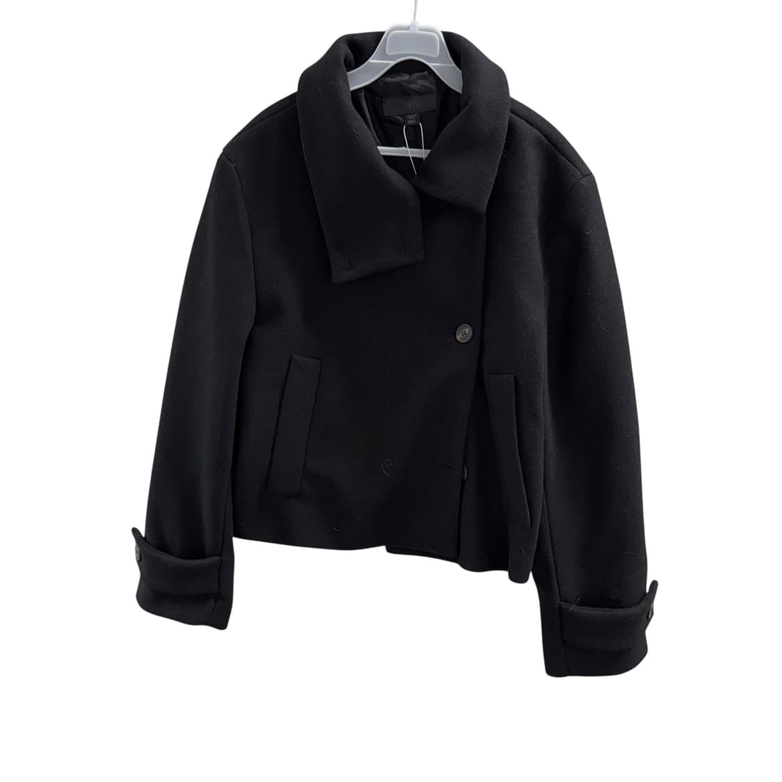 [XS] 택달린새상품 자라 하이넥 하프코트 상품이미지5