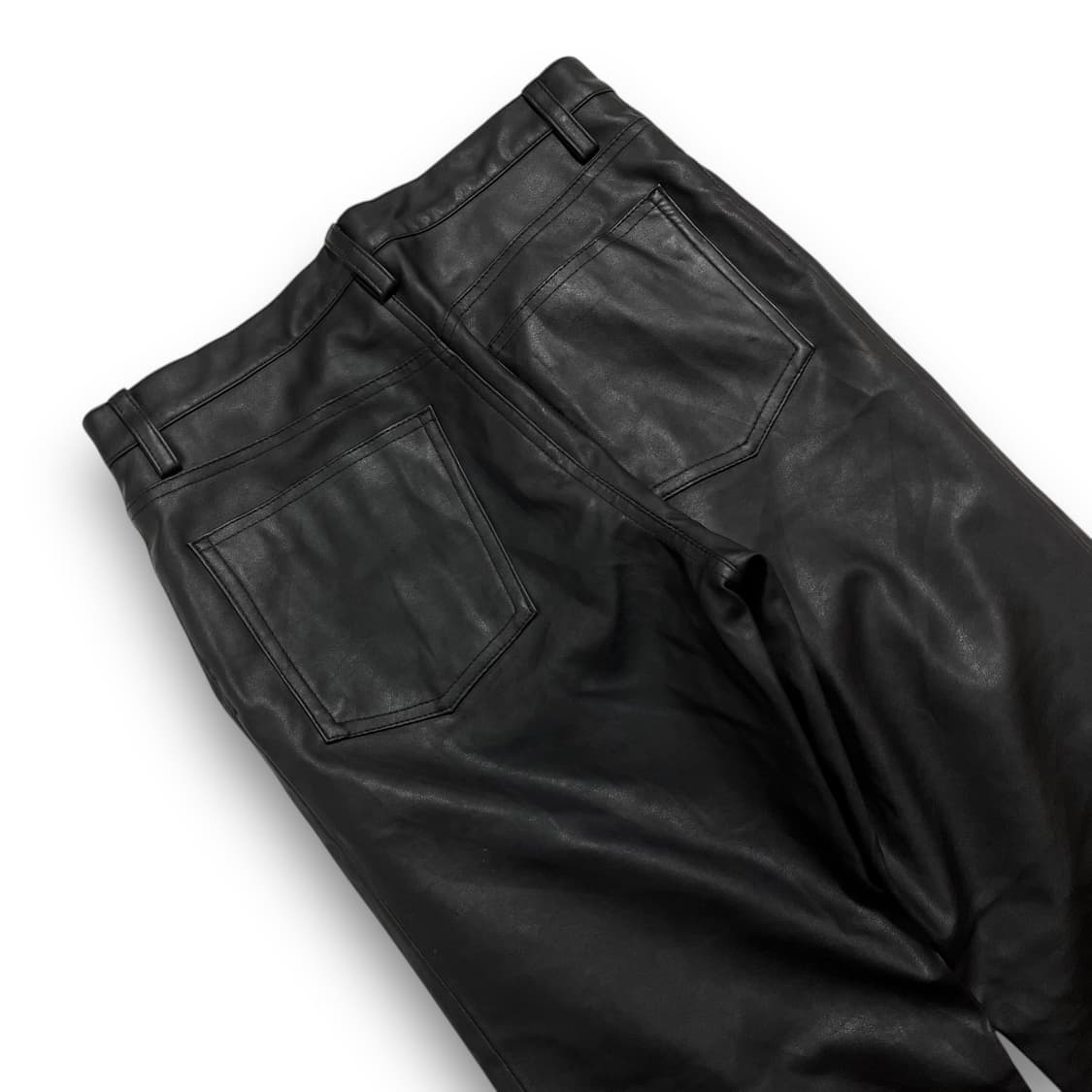락시크 비건 레더 딥 다크 일제 빈티지 팬츠 상품이미지6