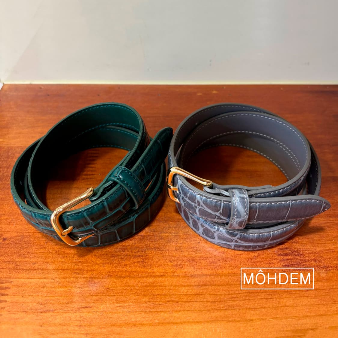 [Unisex] 크로커 레더 골드 벨트 상품이미지9