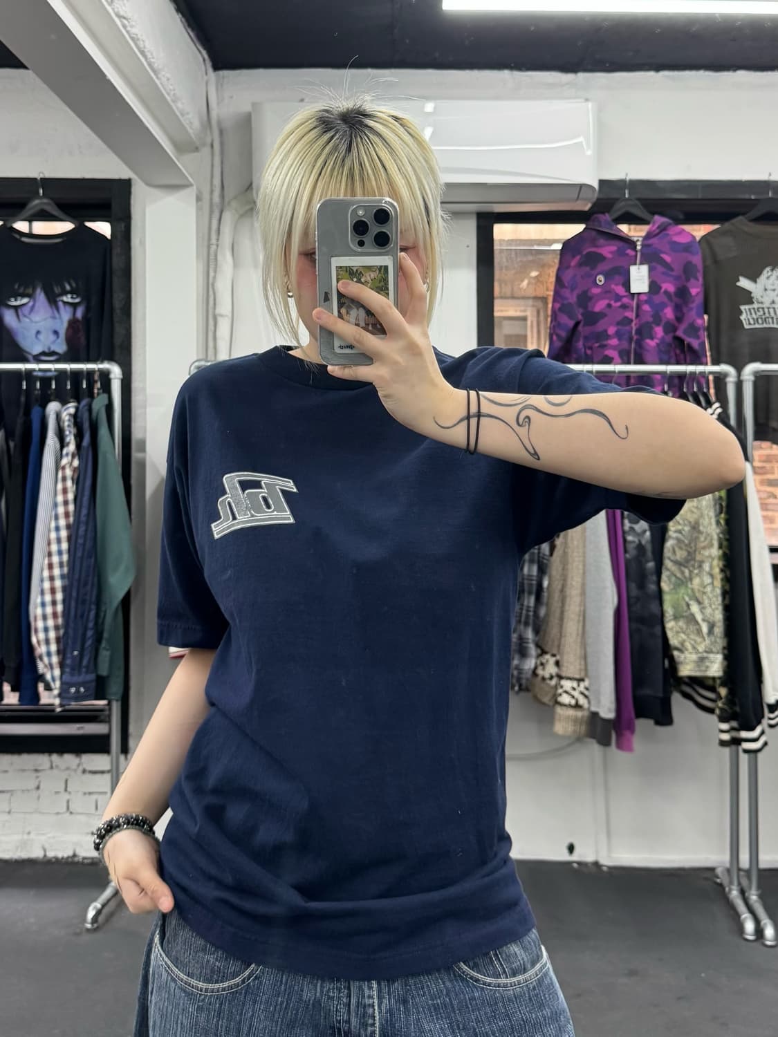 USA VTG 블루 하와이 티셔츠 상품이미지2