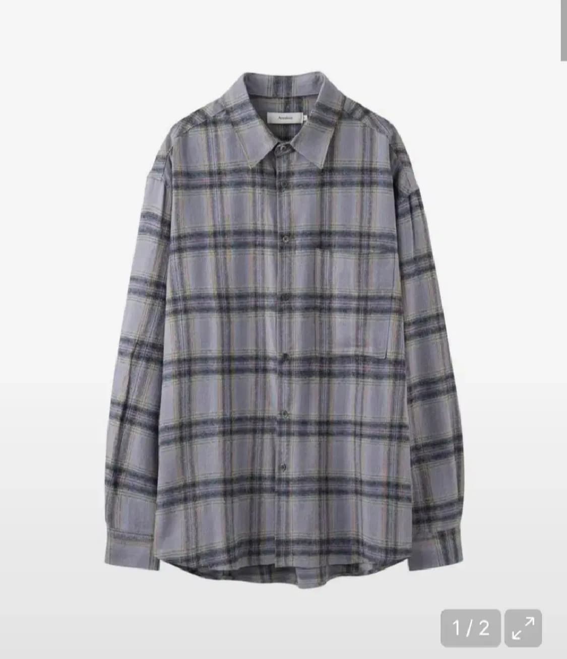 아르반 스프레드 체크 셔츠 퍼플 상품이미지1