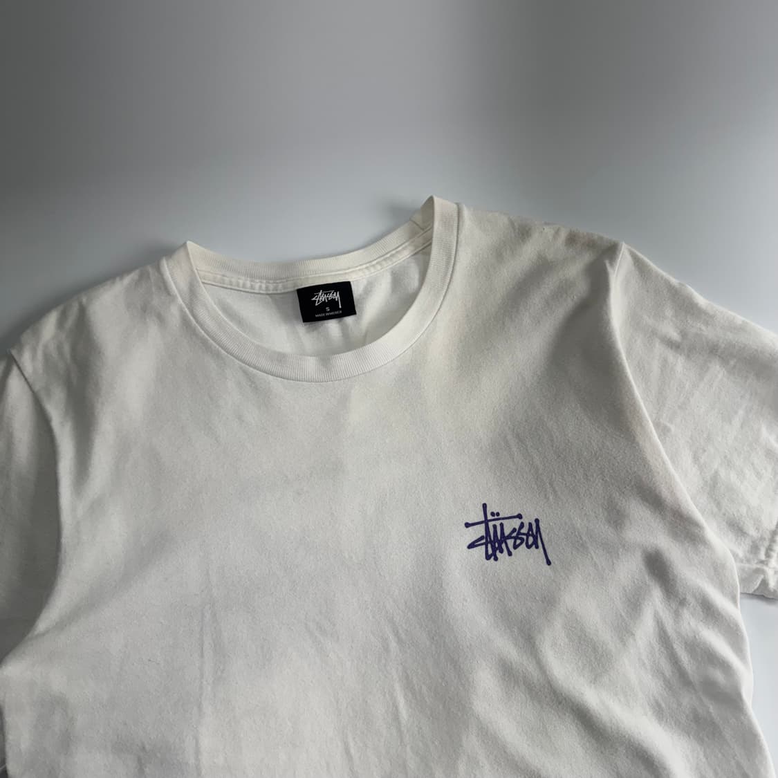 Stussy 스투시 백 퍼플 로고 반팔 상품이미지4