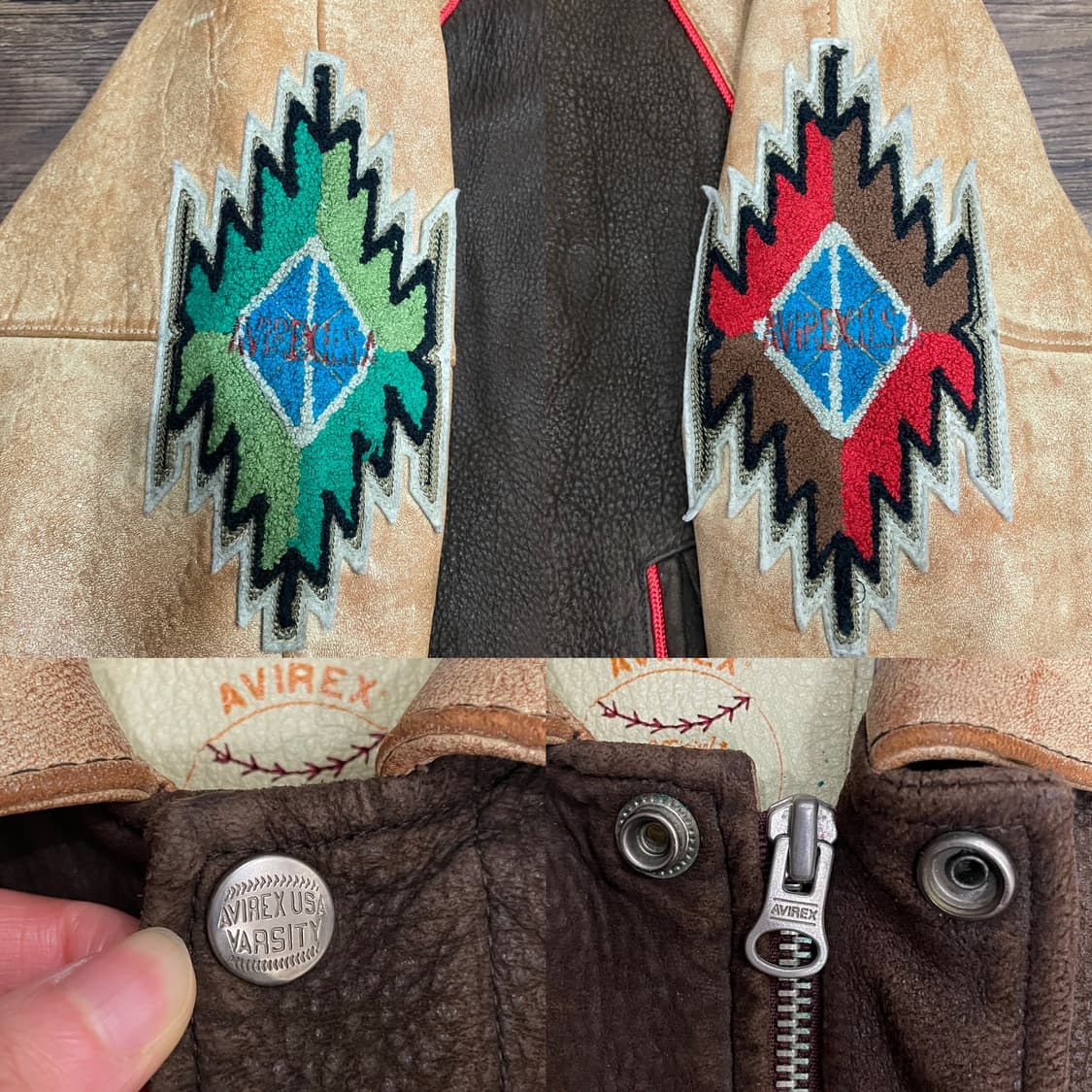 아비렉스 90s U.S.A. 인디언 헤드 가죽자켓 상품이미지8