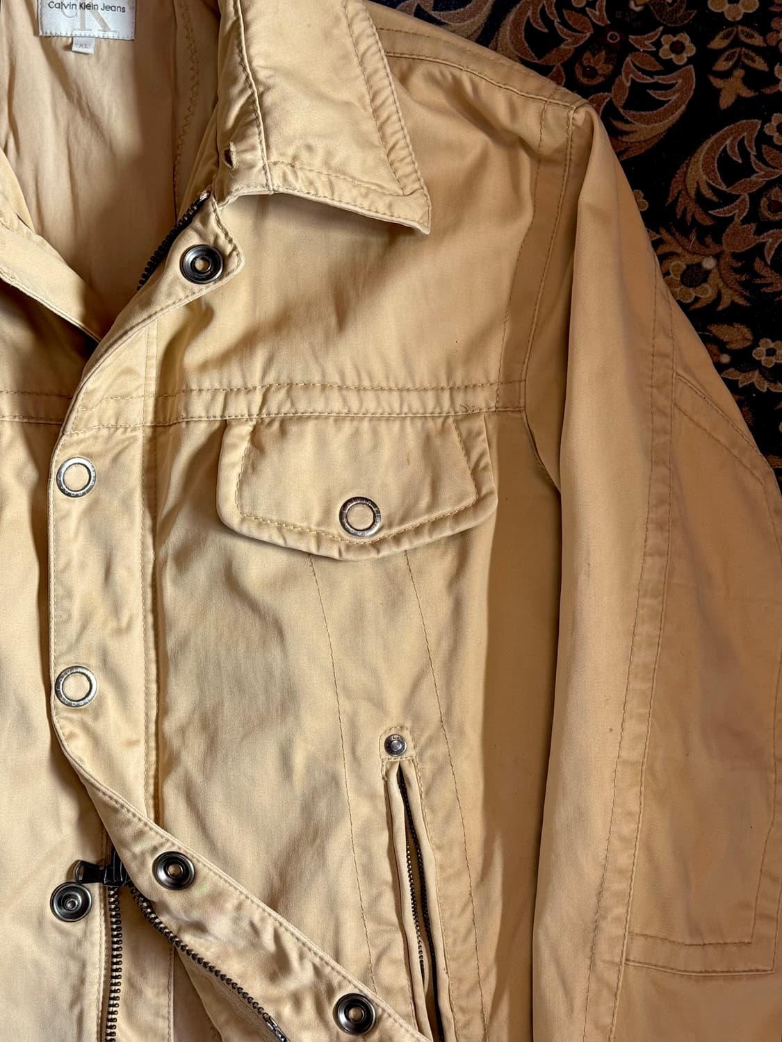 90-00 올드 캘빈 클라인 사틴 트러커자켓  상품이미지3