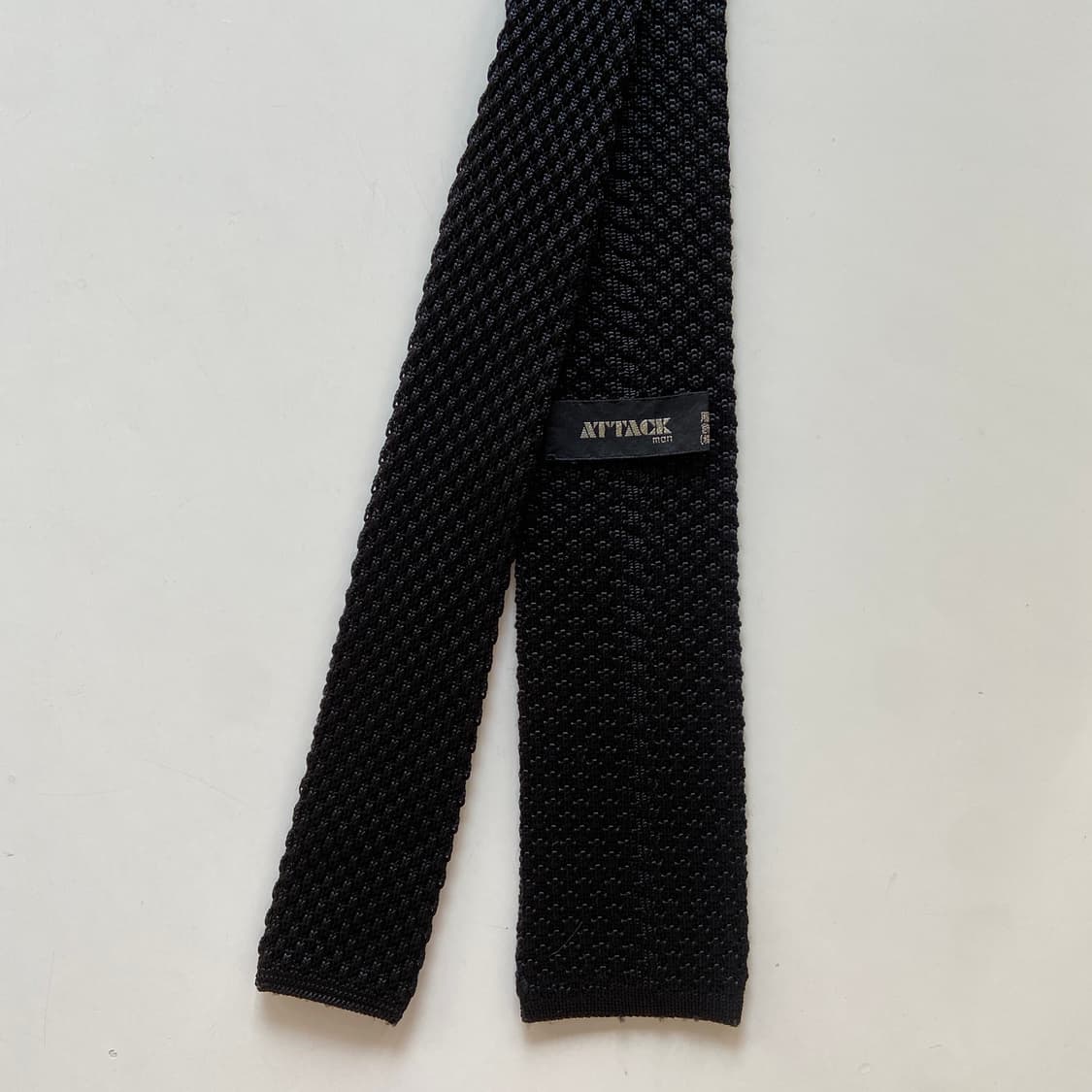 니트 블랙 넥타이 7.3cm 상품이미지3