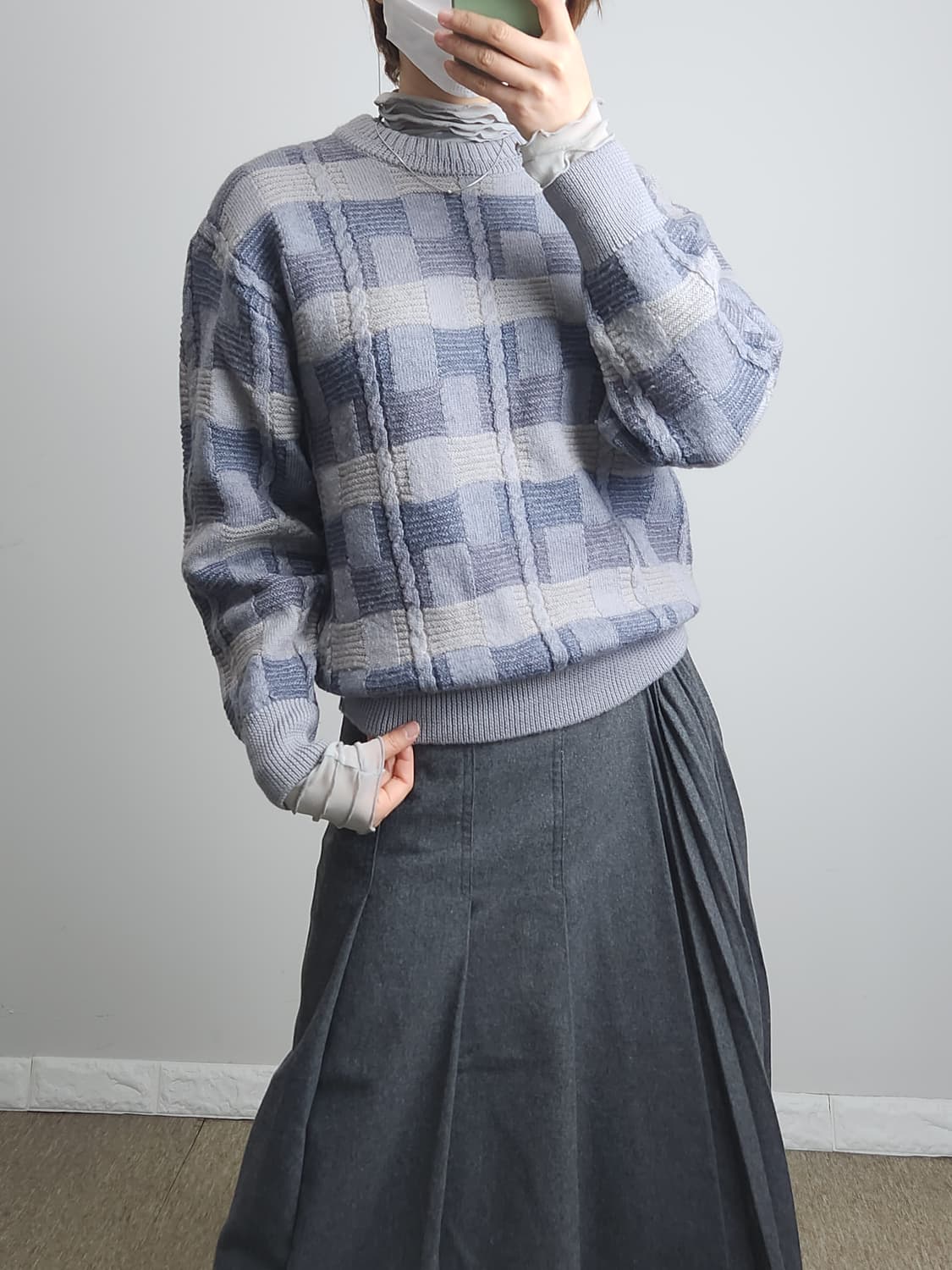 스퀘어 꼬임 니트 상품이미지2