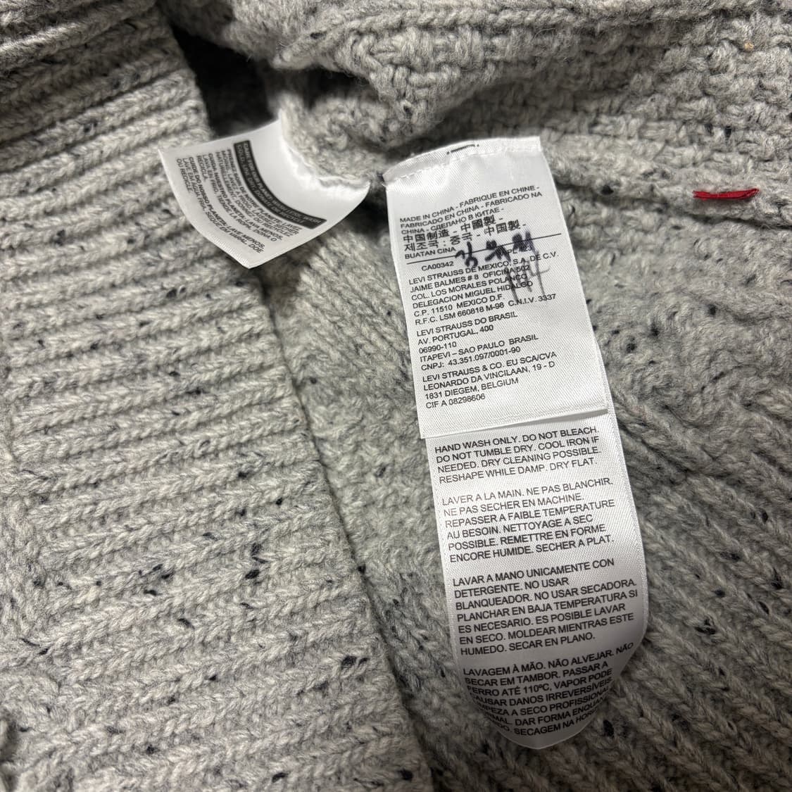 리바이스 00s 헤비울 오레오 피셔맨 니트 상품이미지4