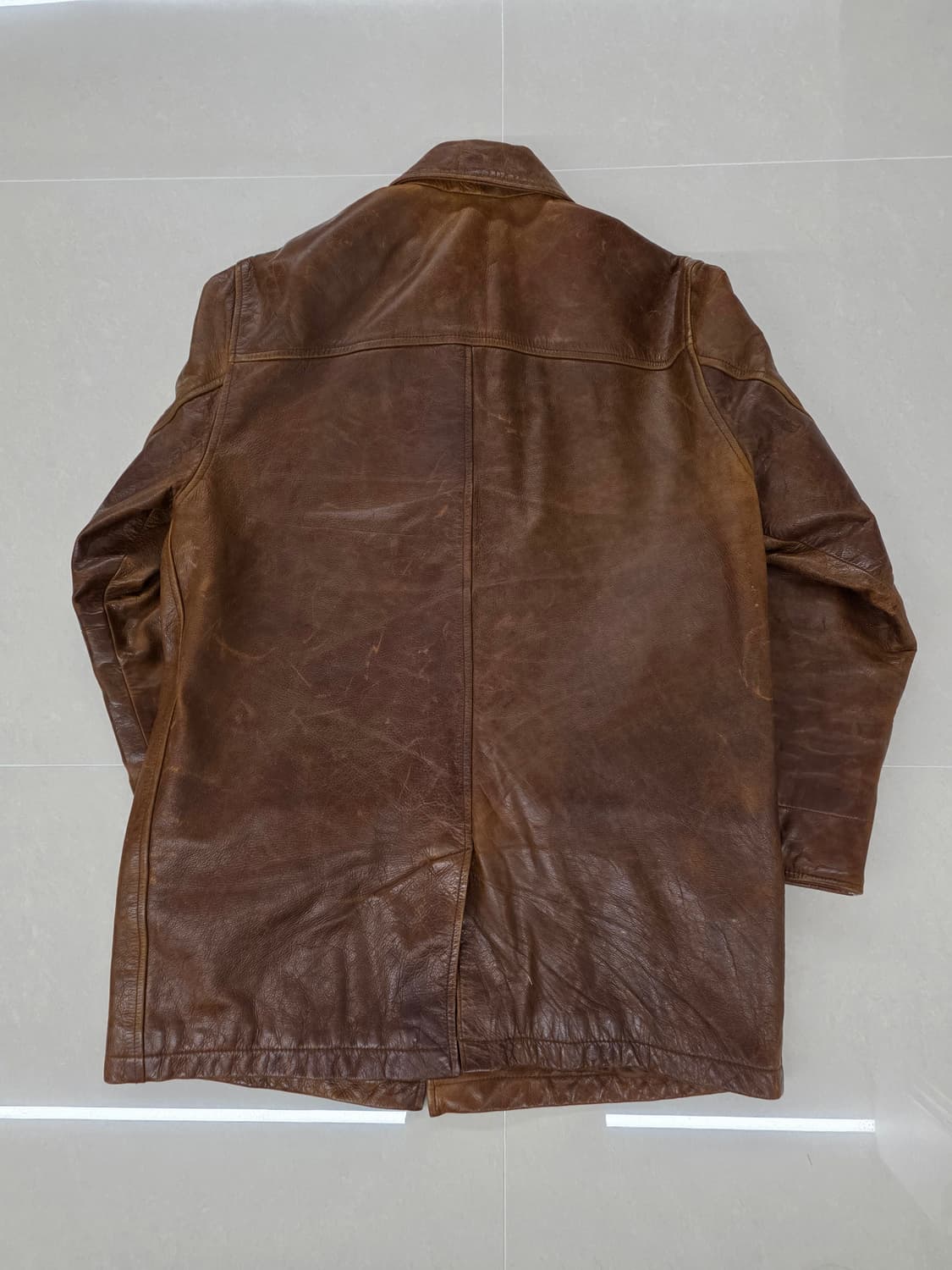 올드 갭 레더 카코트 브라운 M 상품이미지2