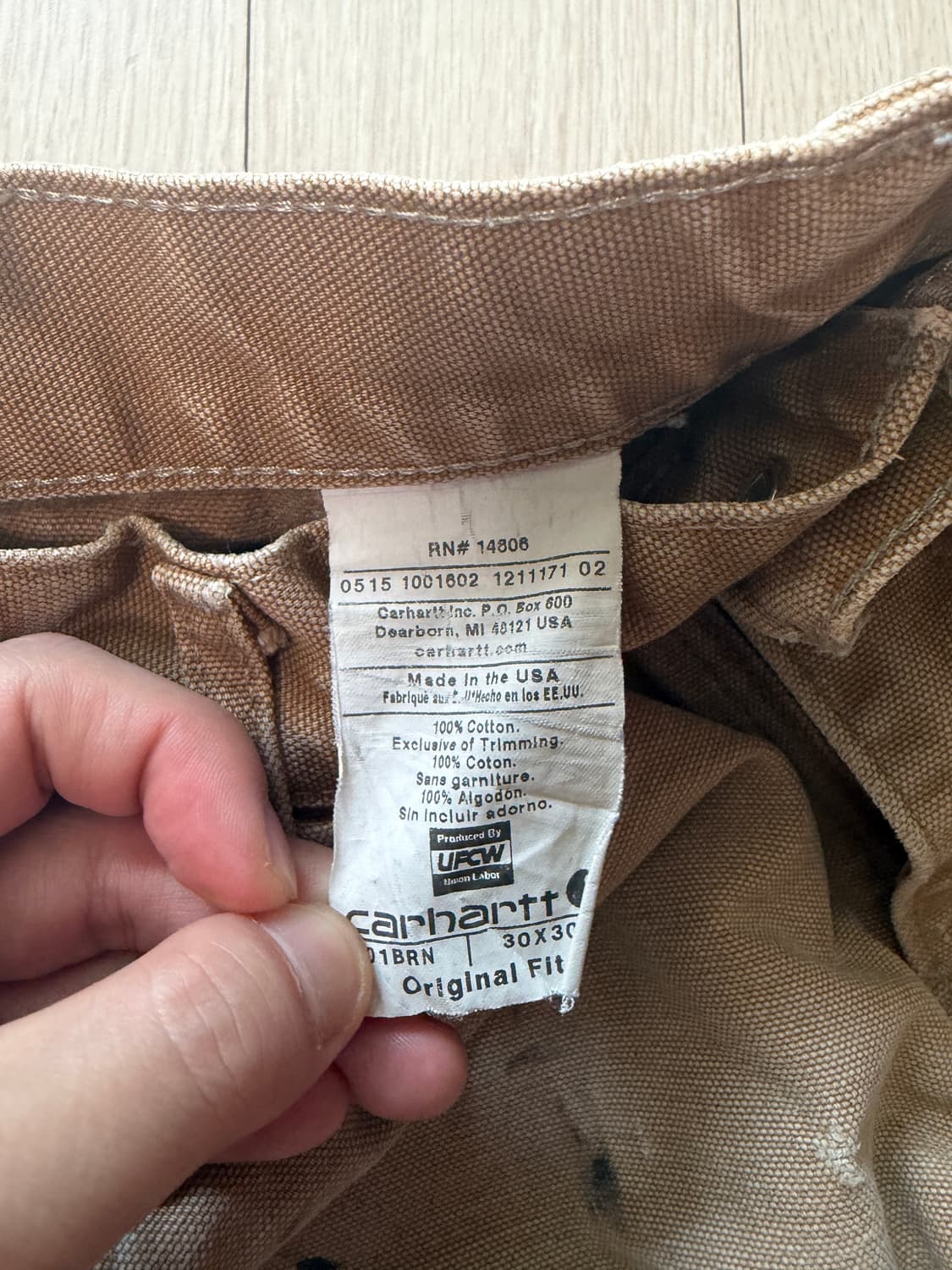 빈티지 USA 칼하트 더블니 브라운 30/30 상품이미지5