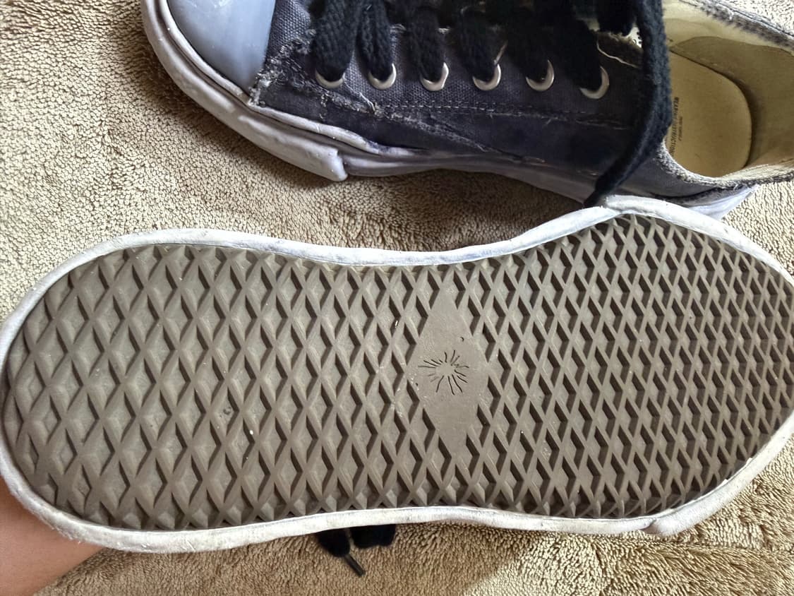 메종 미하라 야스히로 피터슨 OG 솔 오버다이드 로우탑 스니커즈 블랙 상품이미지5