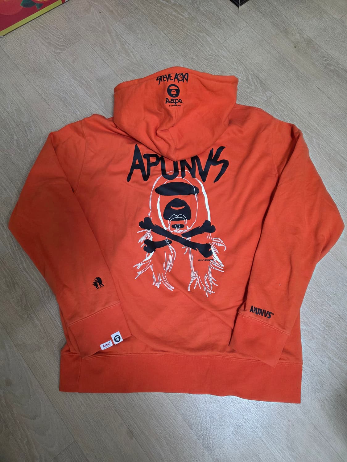 Aape 에이프 X 스티브 아오키 후드티 2XL 상품이미지1