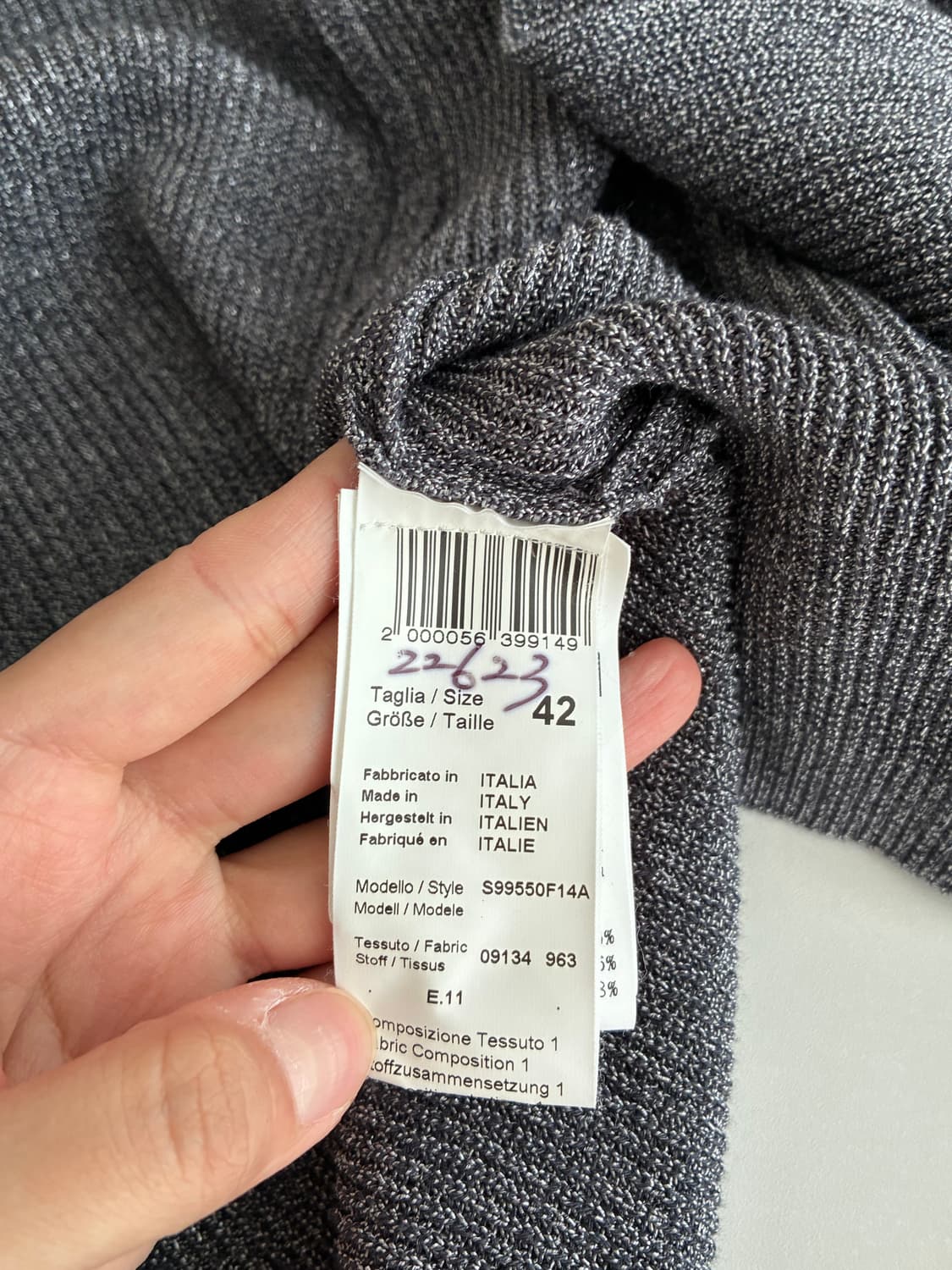 42) 페세리코 PESERICO 반팔 가디건 실버 그레이 상품이미지5