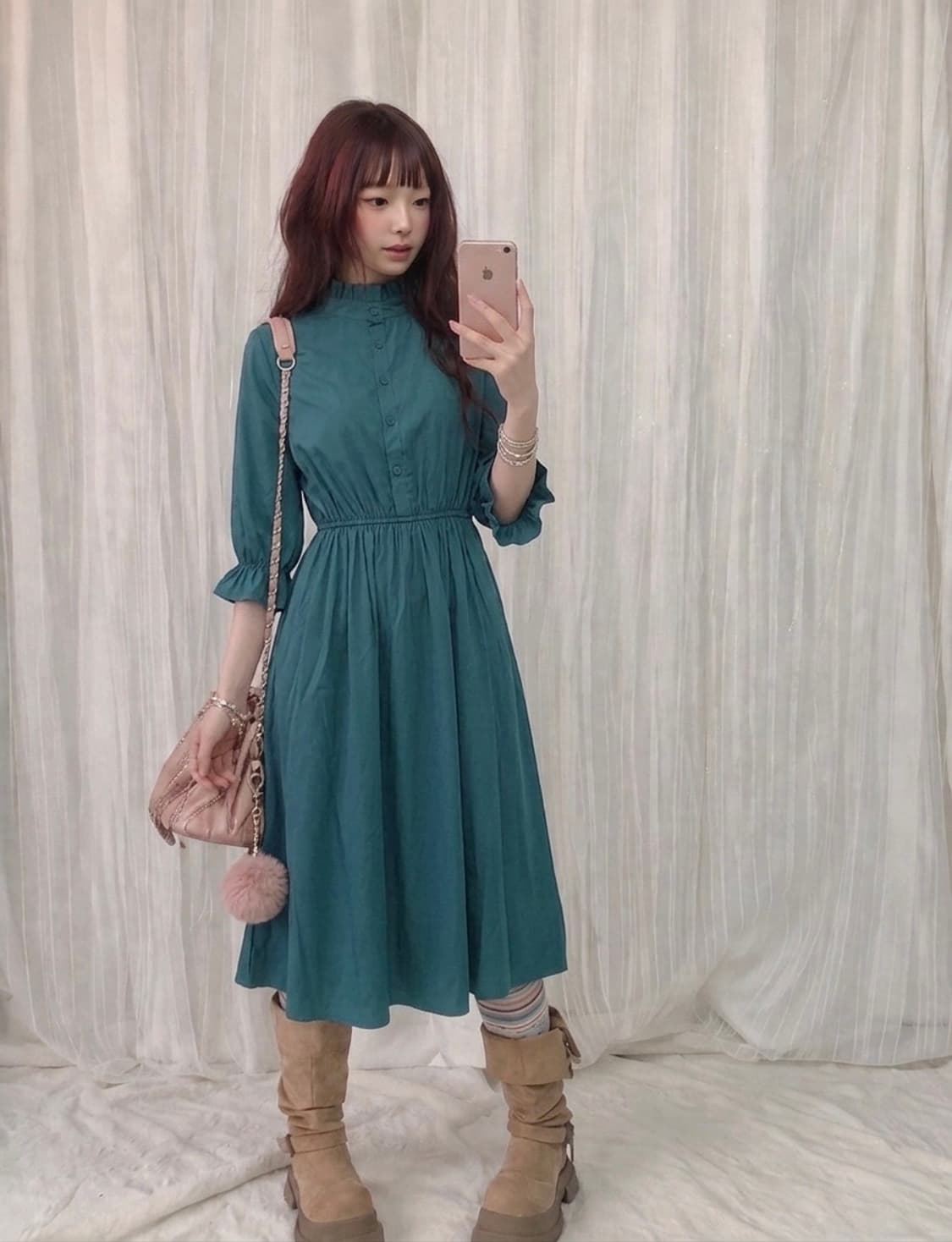 딥 아쿠아 블루 원피스 상품이미지1