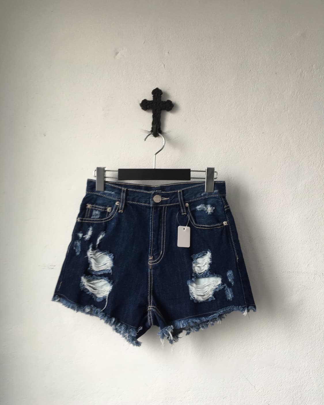 Damage denim short 상품이미지1