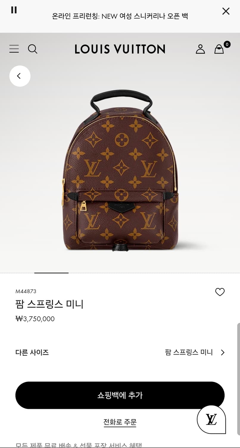 루이비통 팜스프링스 미니 백팩 상품이미지1