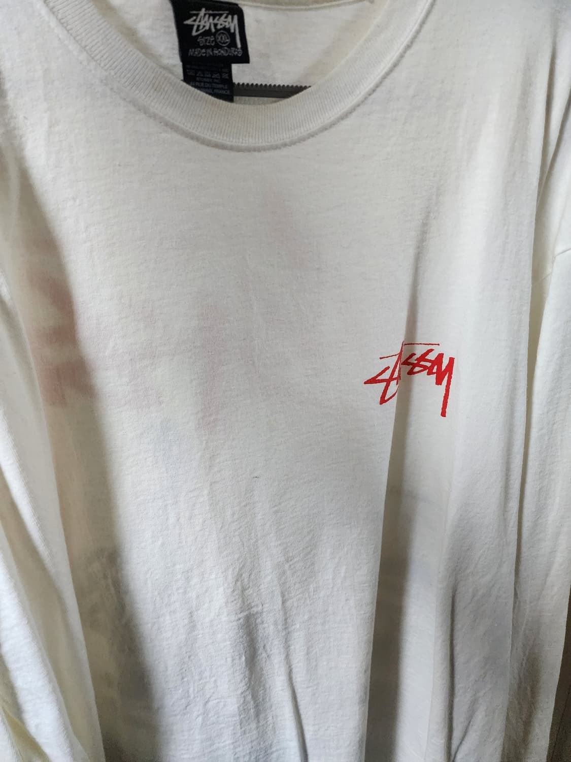 스투시 비트 크레이지 롱슬리브 티셔츠 화이트 상품이미지3