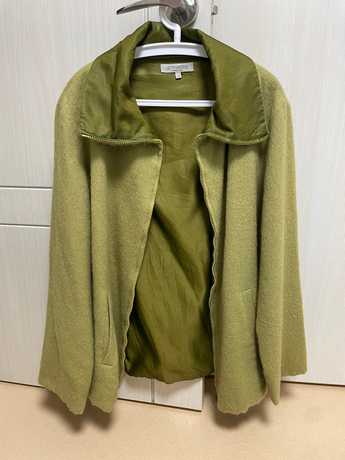 울 블렌드 하프 집업 자켓 올리브 (Made in Italy) 상품이미지7