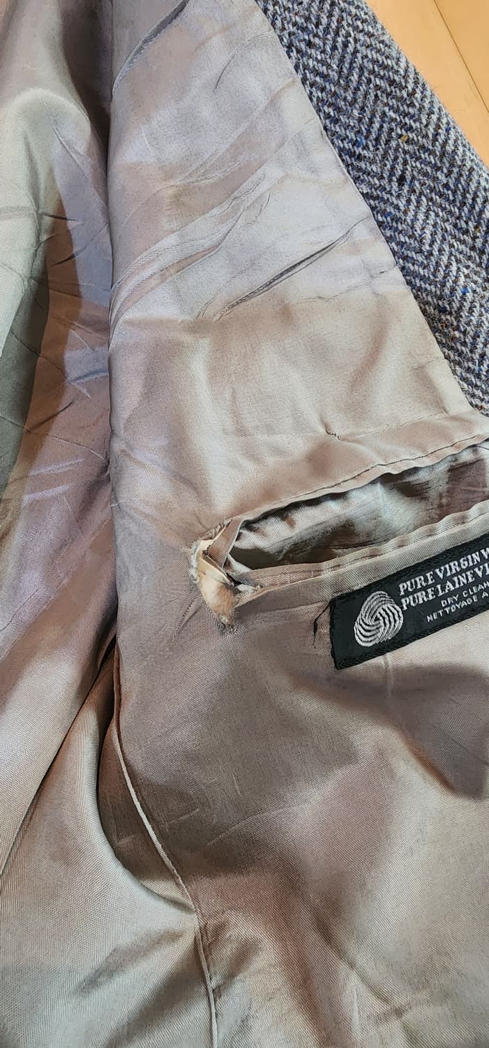 그레이 헤링본 트위드자켓 L 상품이미지9