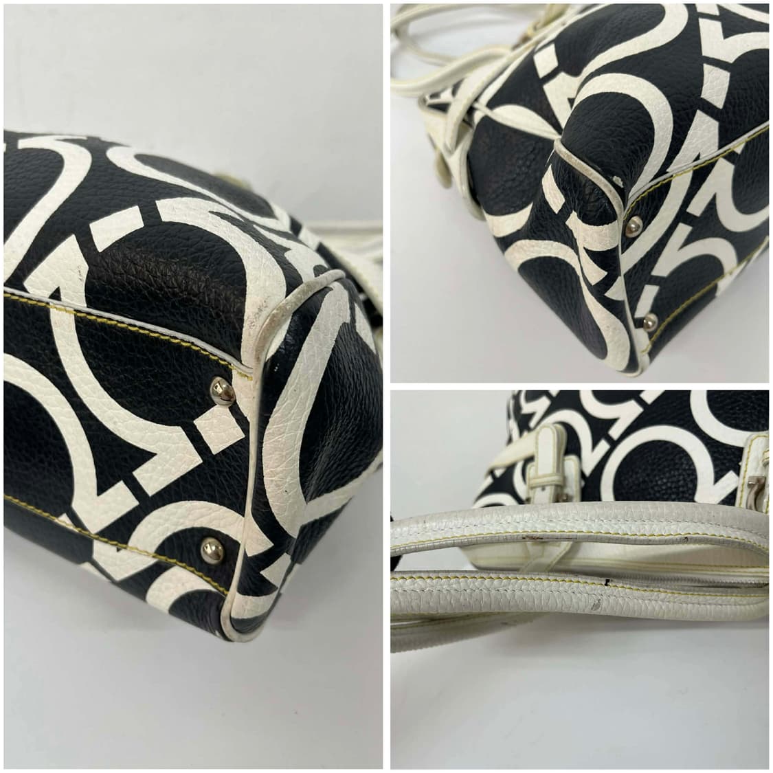 살바토레 페라가모 간치니 모노그램 가죽 숄더 토트백 상품이미지8