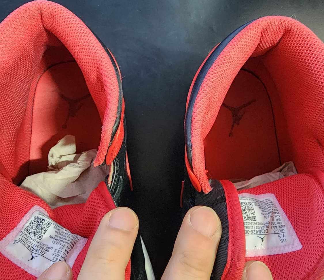 [255] 나이키 조던1 미드 블랙 파이어 레드 상품이미지10