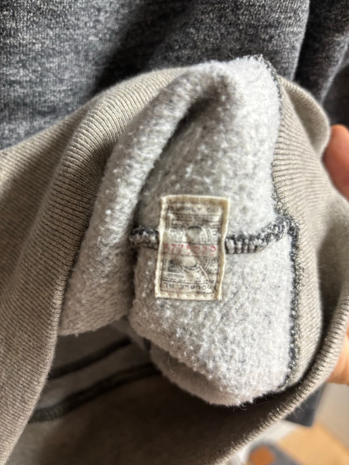 [S] RRL 코튼 플리스 후디 그레이 상품이미지6