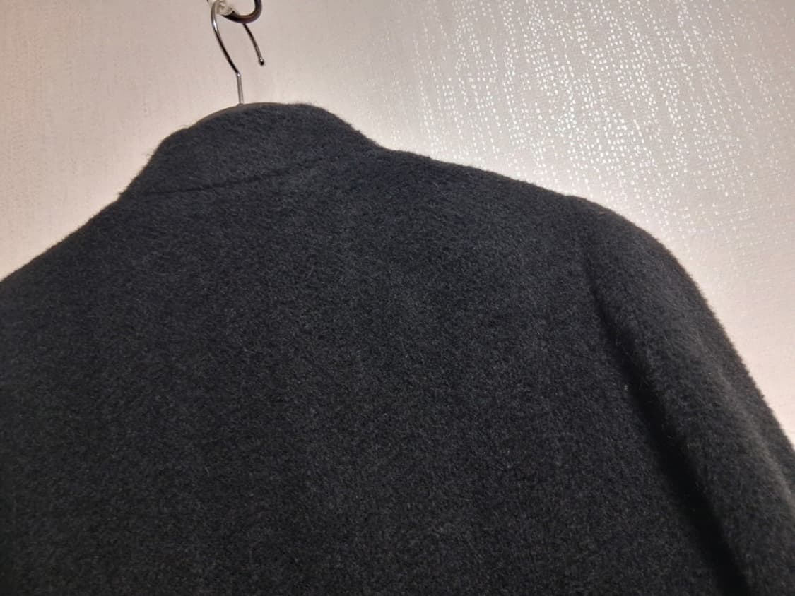 일본 Ceriaier 100% 알파카 롱코트 블랙 무지 헤링본짜임 77 상품이미지8