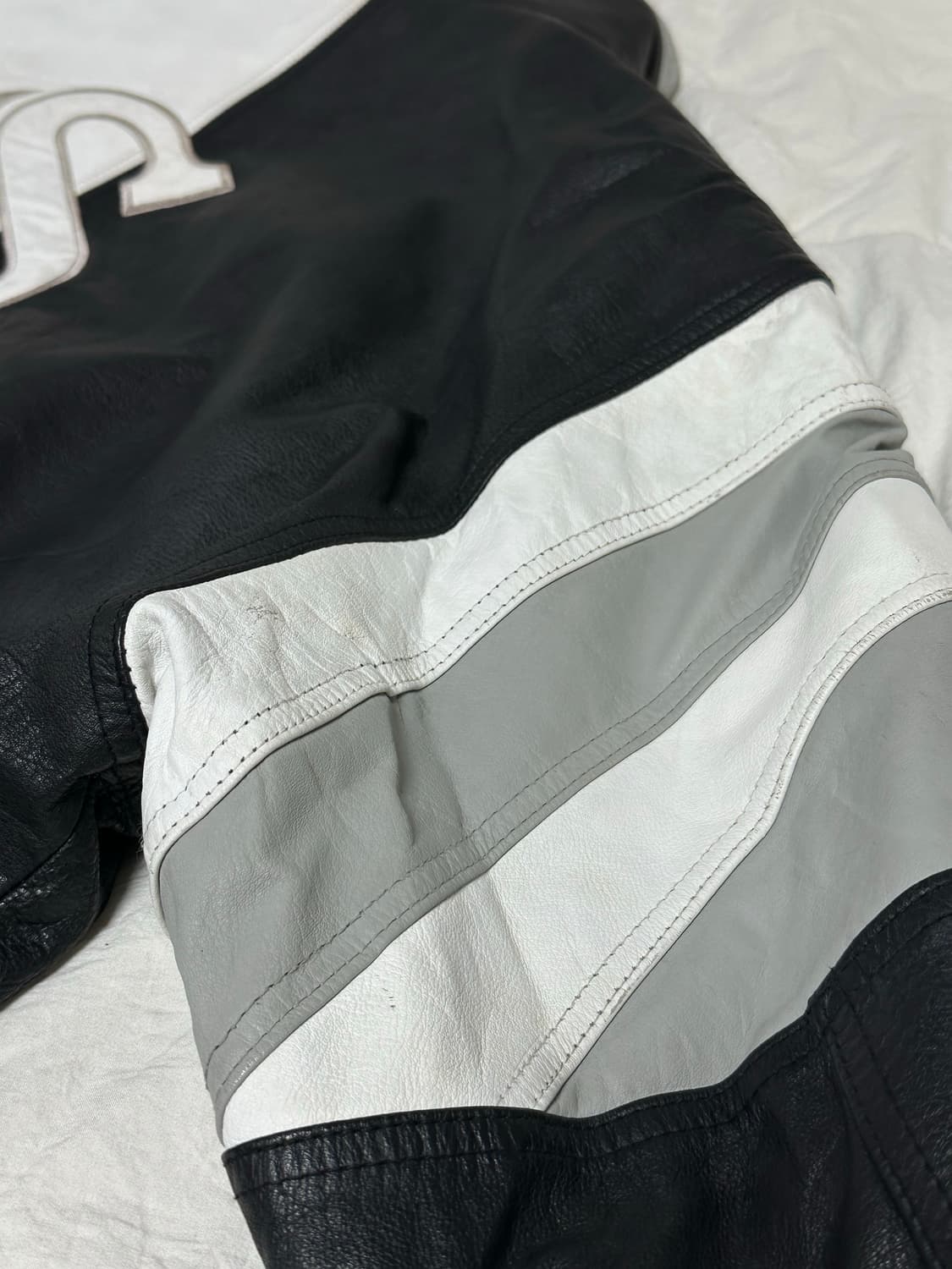 90s 스타터 시카고 화이트 삭스 메이저리그 가죽자켓 점퍼 라지 상품이미지8