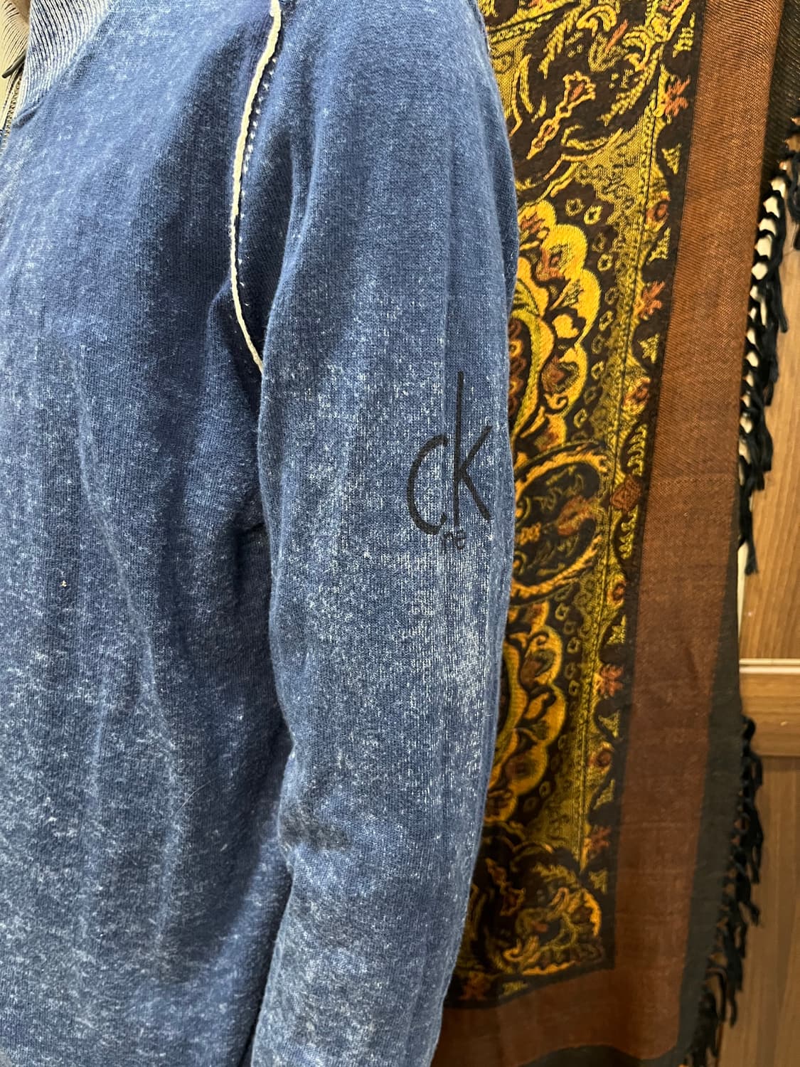 캘빈클라인 진스 워시드블루 니트 집업 상품이미지2