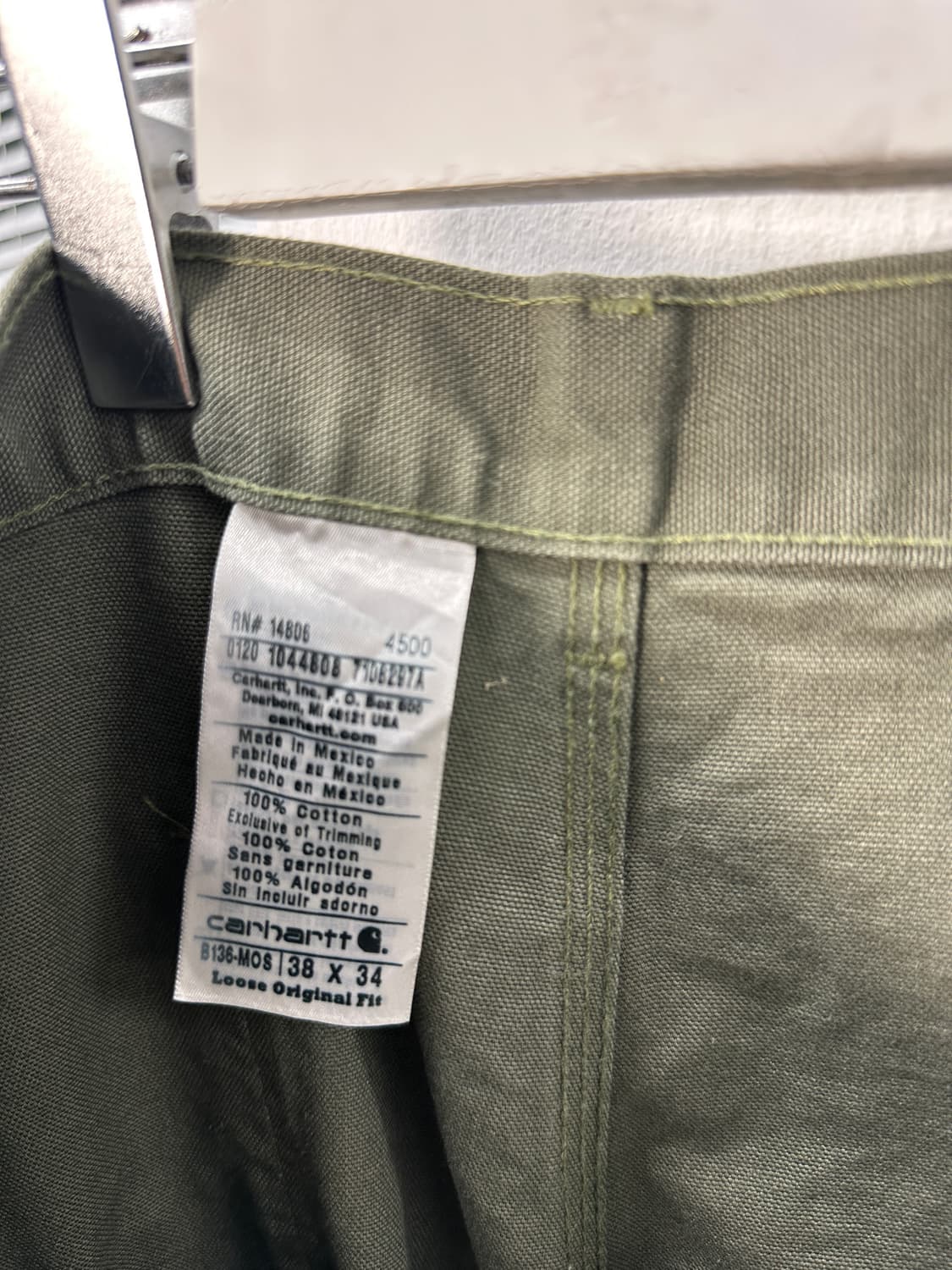 칼하트 모스그린 더블니 카펜더워크팬츠 38x34 상품이미지5