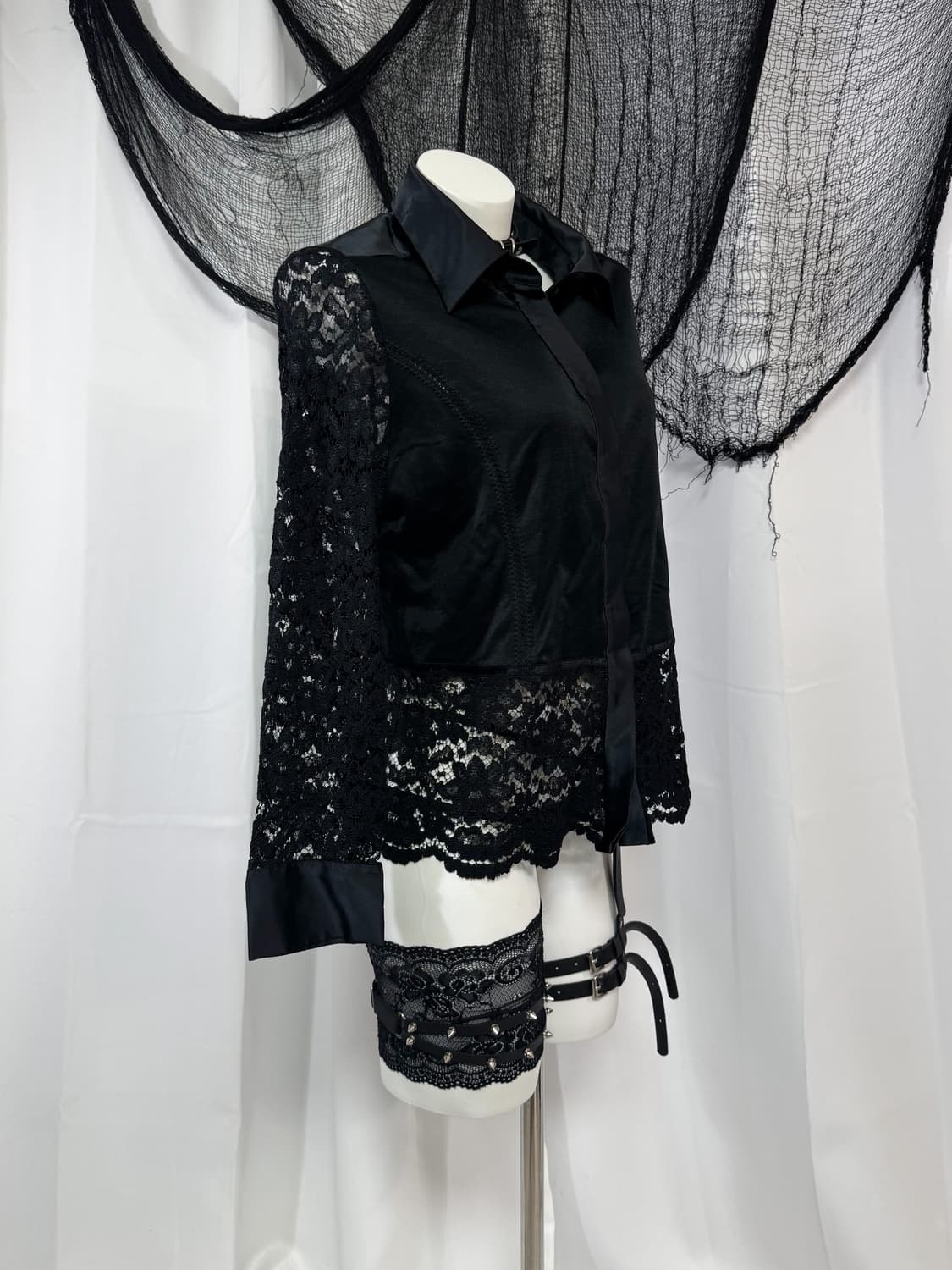 lace satin shirt 상품이미지2