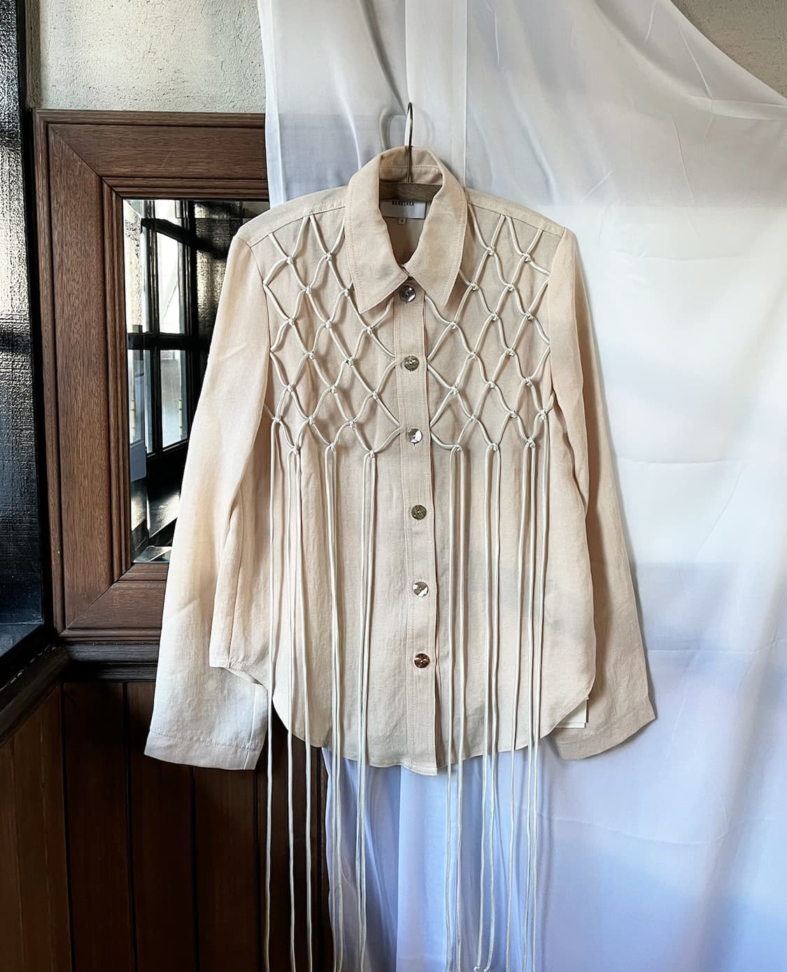 NANUSHKA rope-detail linen shirt & skirt 상품이미지5