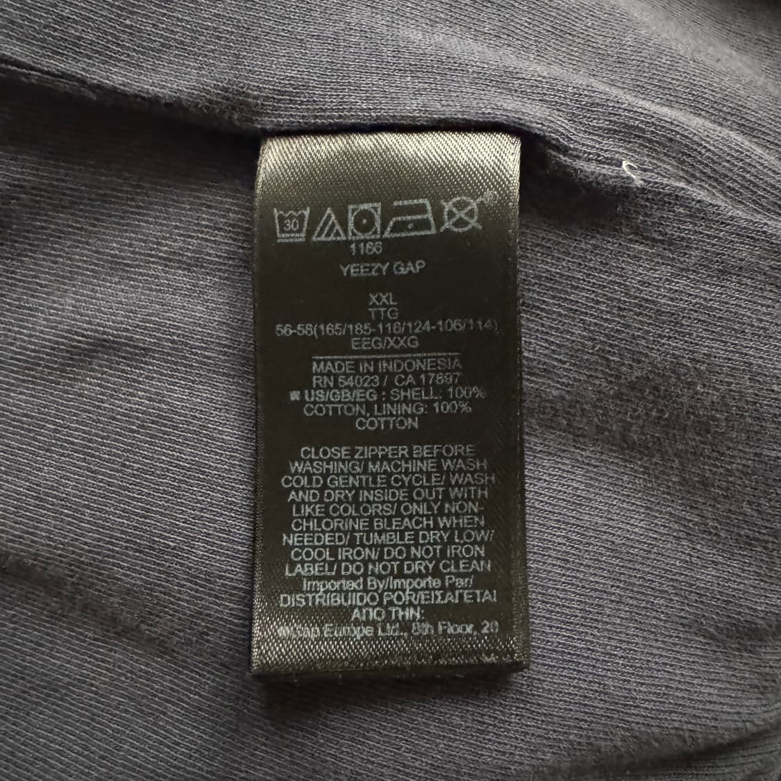 YEEZY 빈티지 후드집업 이지 갭 빅사이즈후드집업 네이비 XXL 110 상품이미지6