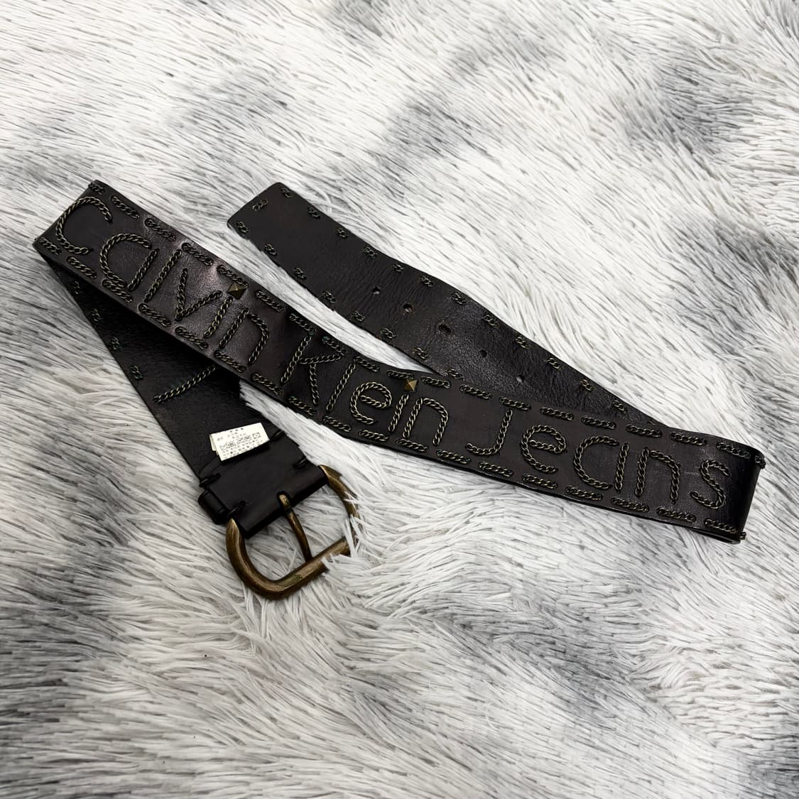 캘빈클라인 소가죽 메탈 레터링 벨트 상품이미지1