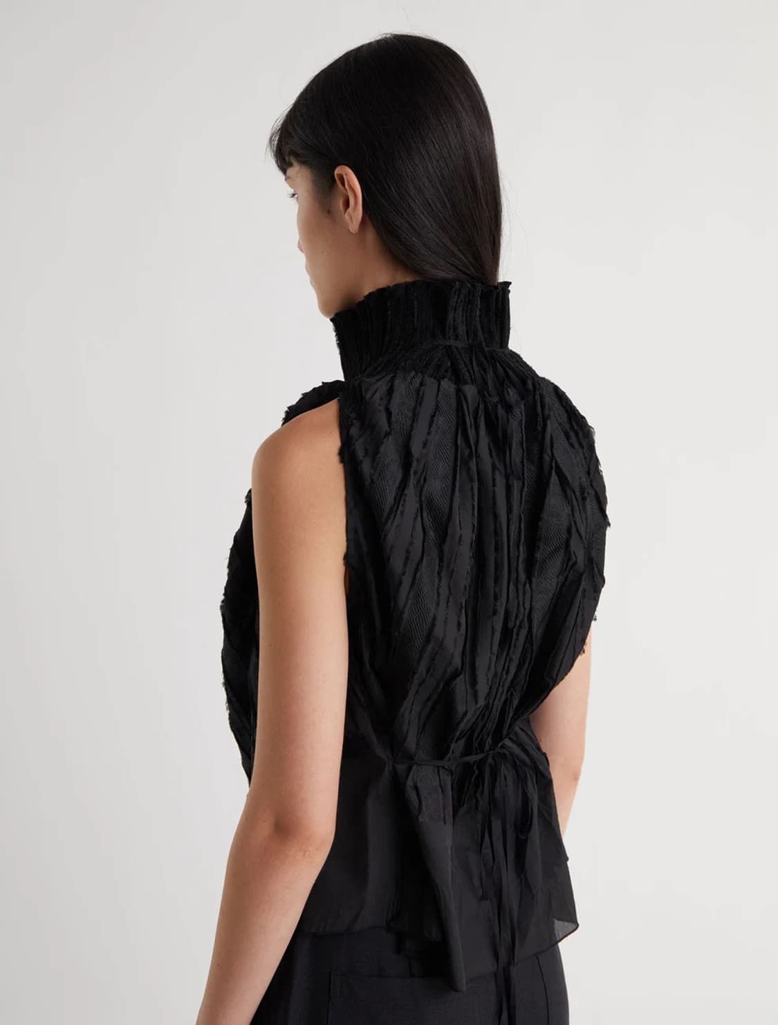 [F]팔로마울 Lupe 슬리브리스 탑/블랙 상품이미지3