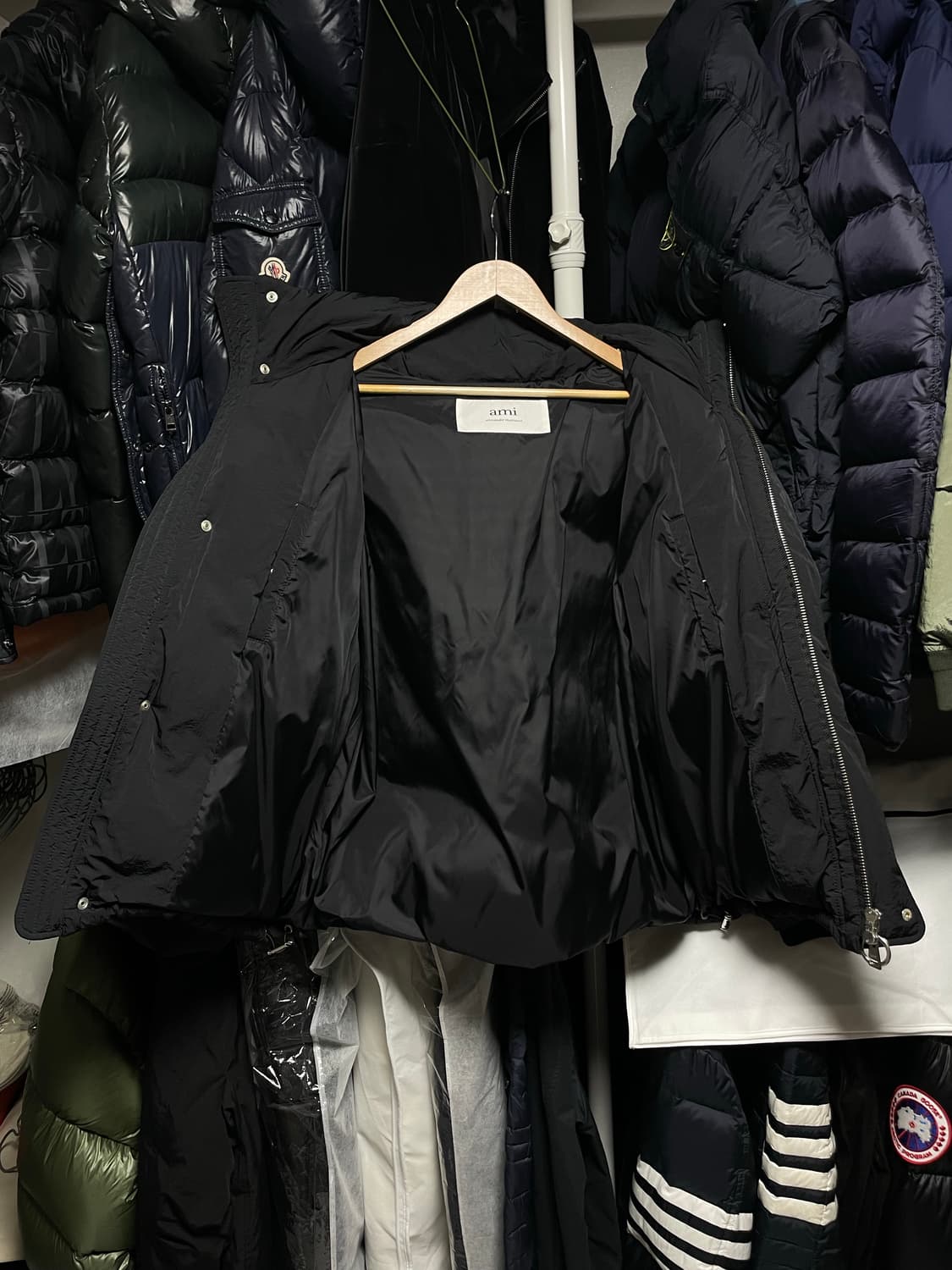 [XS사이즈] 아미 하트 로고 패치 오버핏 숏 다운 패딩자켓 상품이미지7