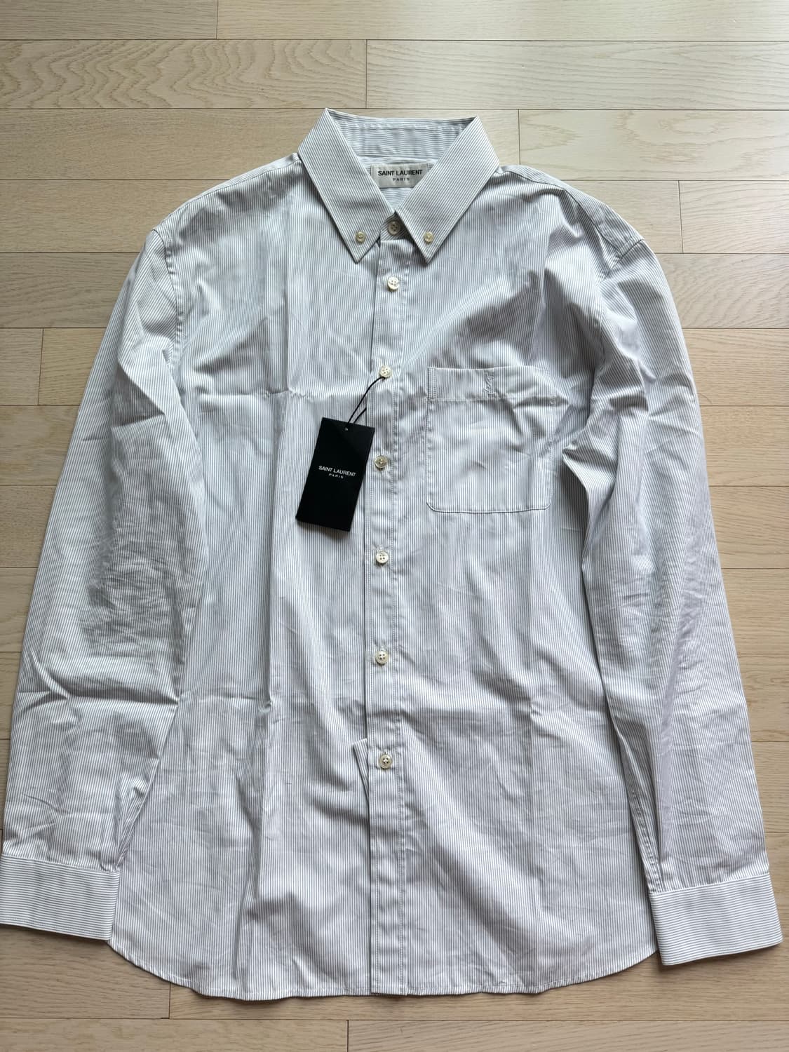 생로랑 24S/S 카산드리 로고 스트라이프 셔츠 상품이미지2