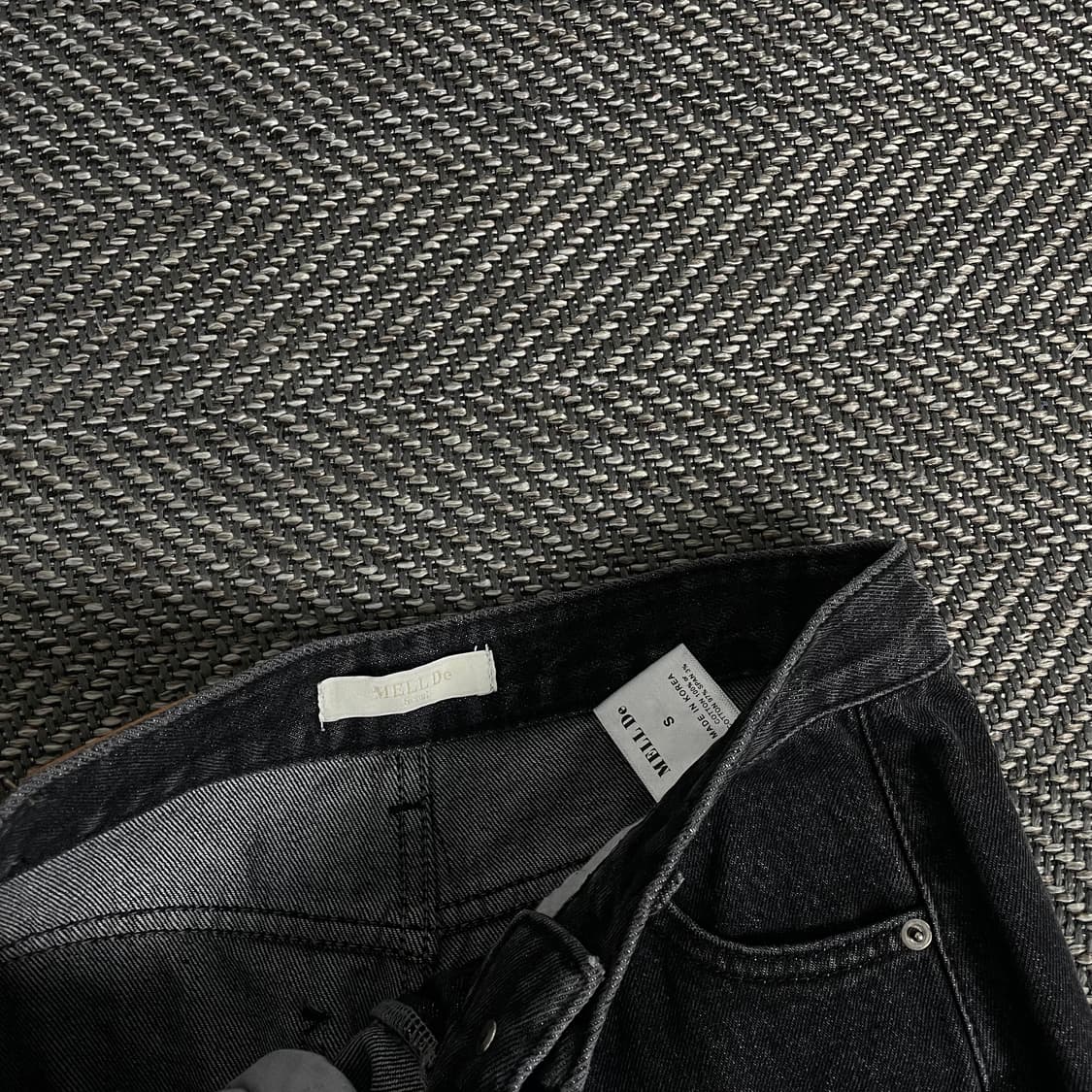 빈티지 와이드핏 블랙 데님 팬츠o 3129 상품이미지4