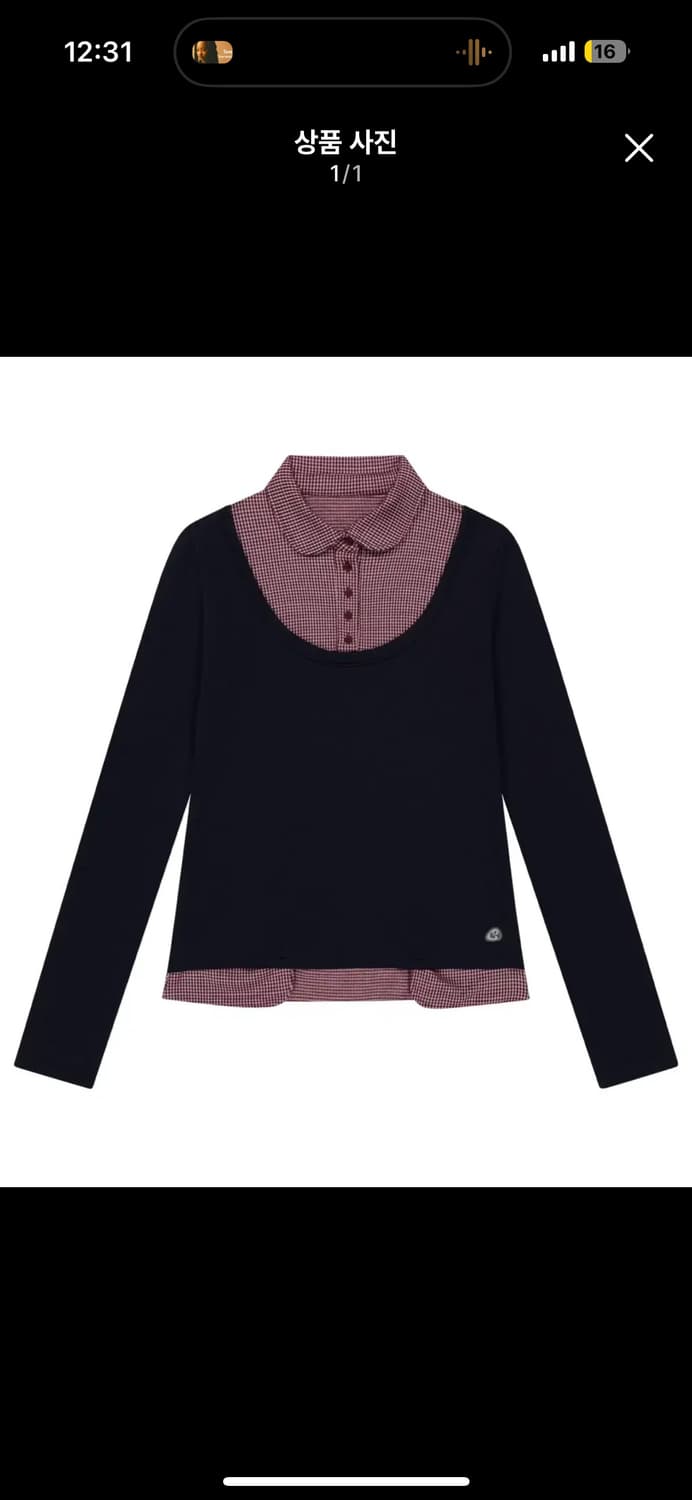 코이세이오 REVERSIBLE COLLAR LONGSLEEVES NAVY 상품이미지1